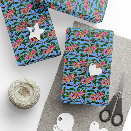 Flowering Gum (Light Blue Background) Wrapping Papers