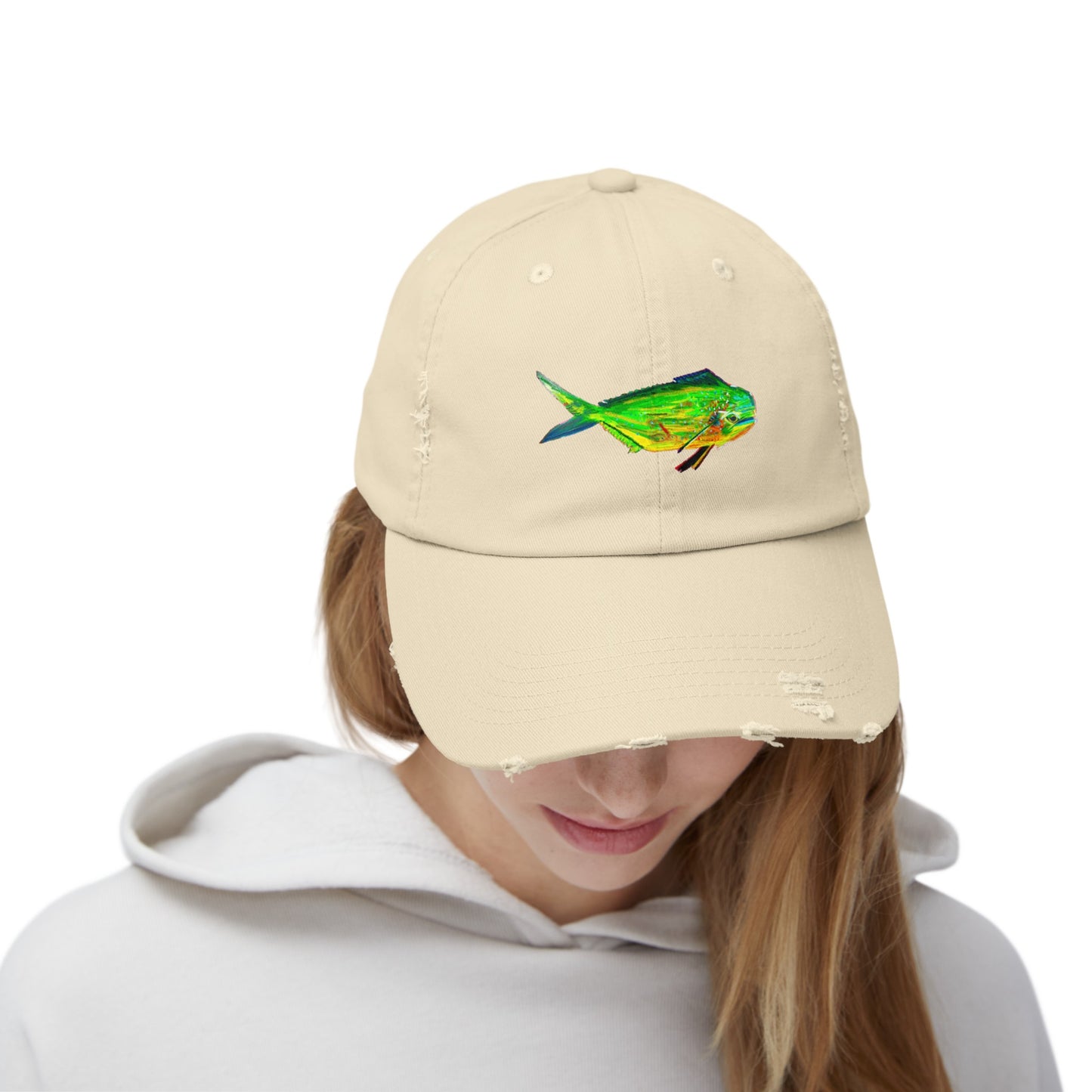 Mahi Mahi Unisex Distressed Cap