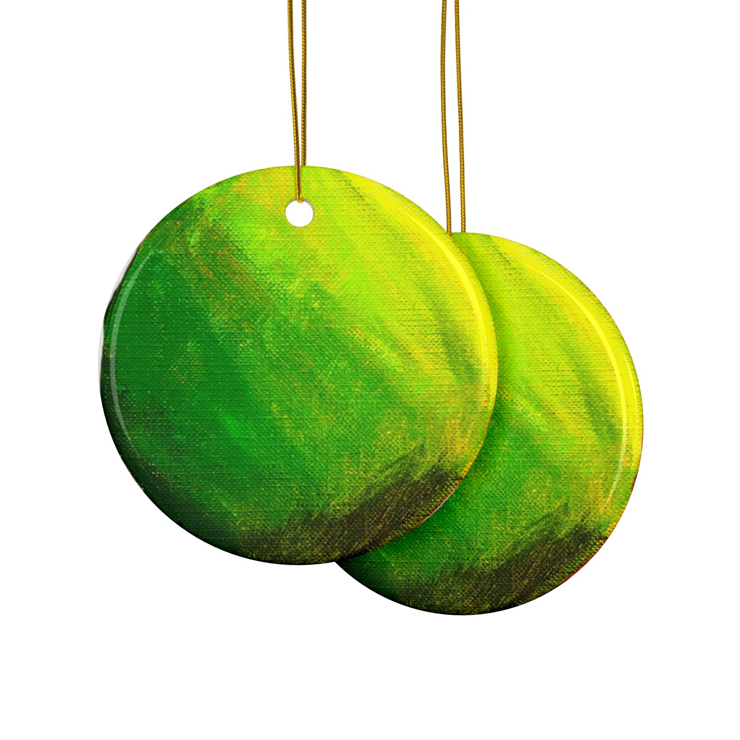 Green Ombre Ceramic Ornament