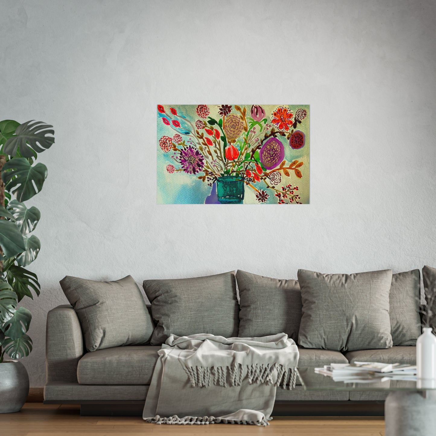 Big Bloom Bouquet Abstract Giclée Fine Art Print