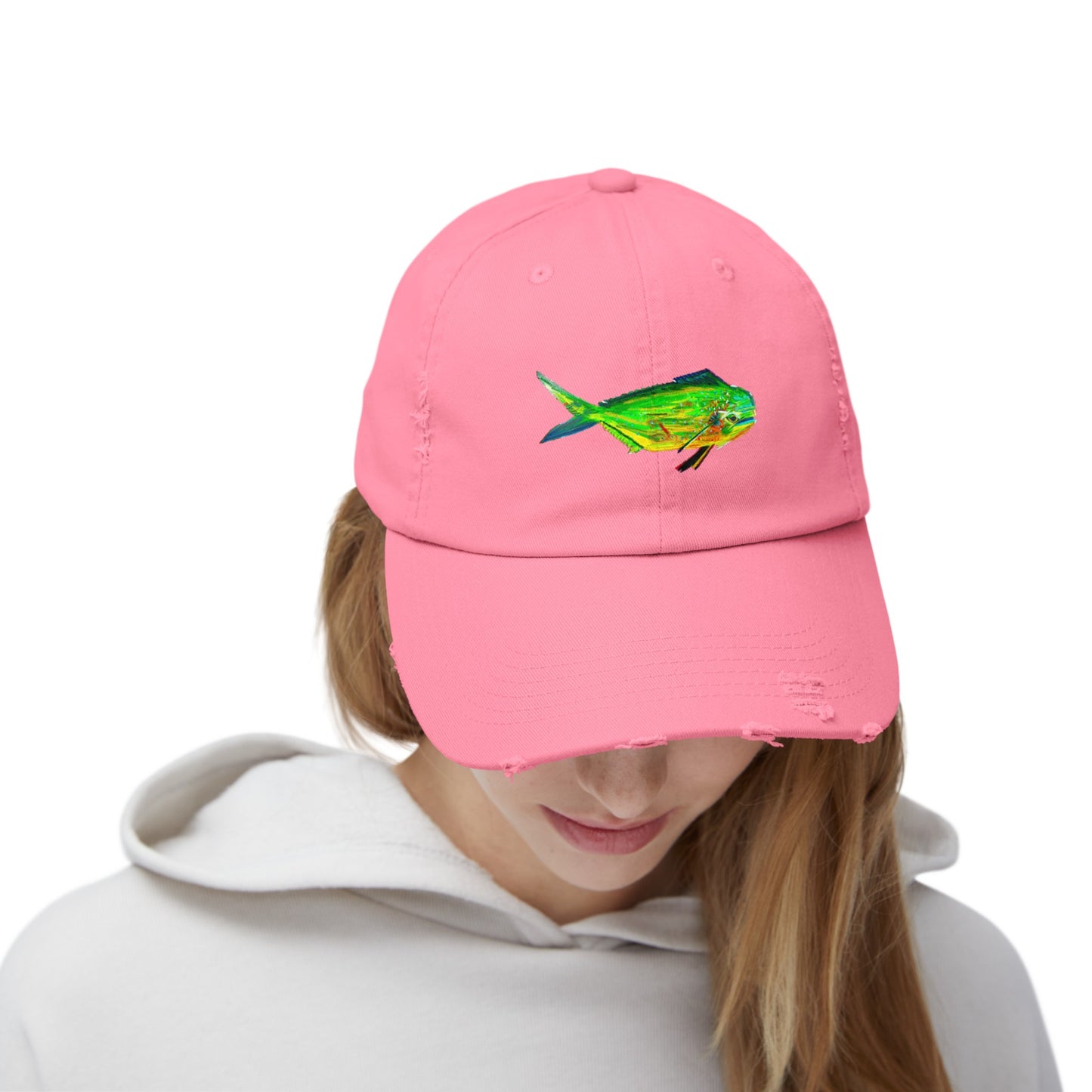 Mahi Mahi Unisex Distressed Cap