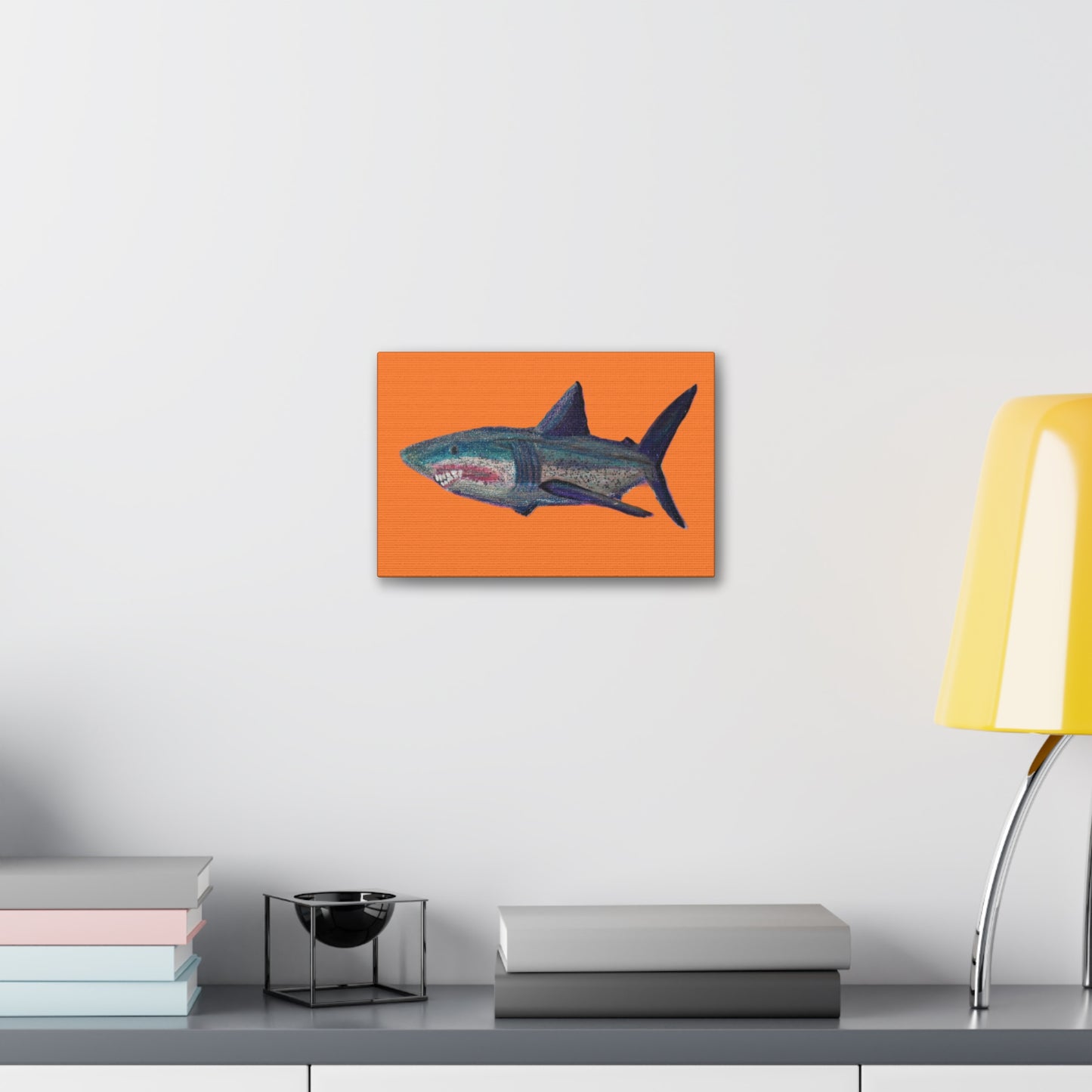 Shark Tank Print on Canvas by Artist Lisa Godin