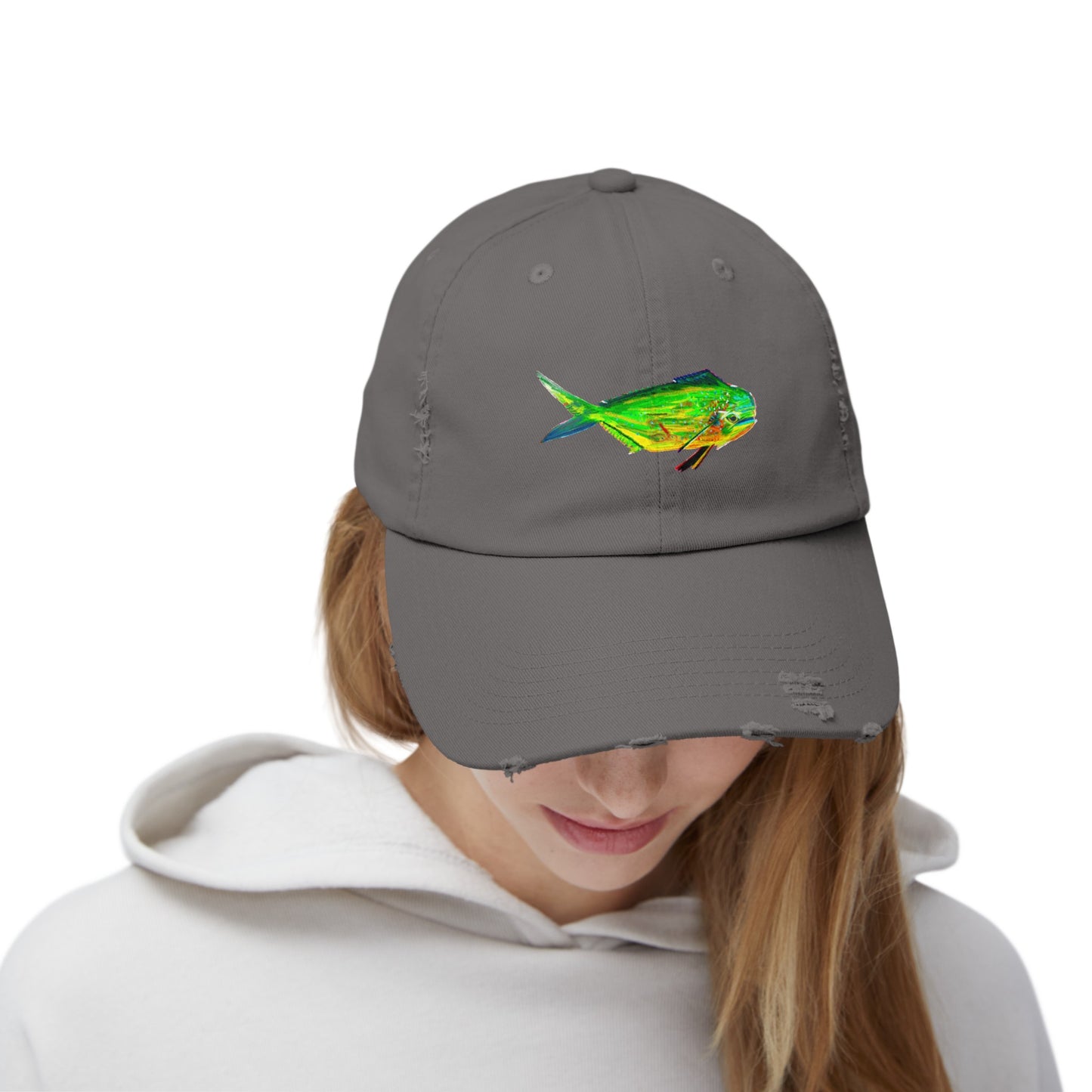 Mahi Mahi Unisex Distressed Cap