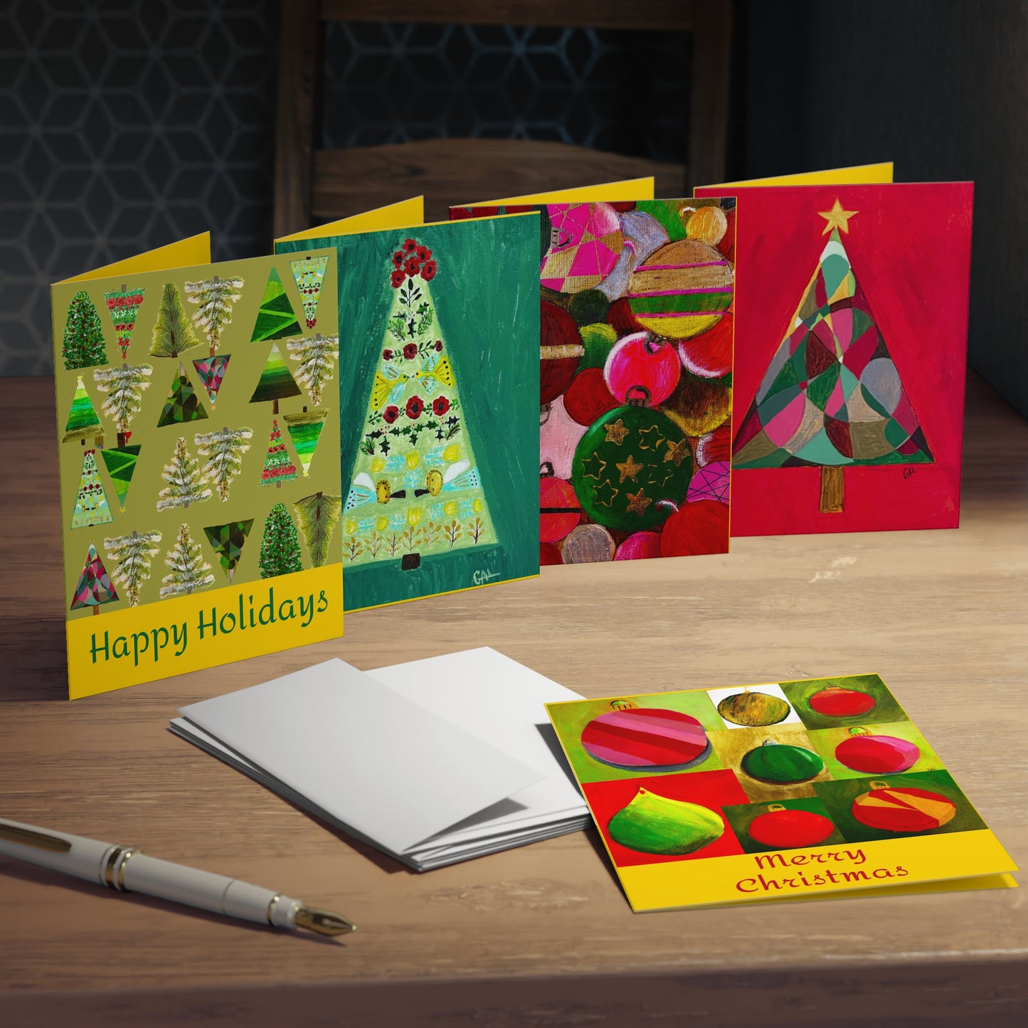 Artist Lisa Godin Multi-Design (5-Pack) Holiday Cards