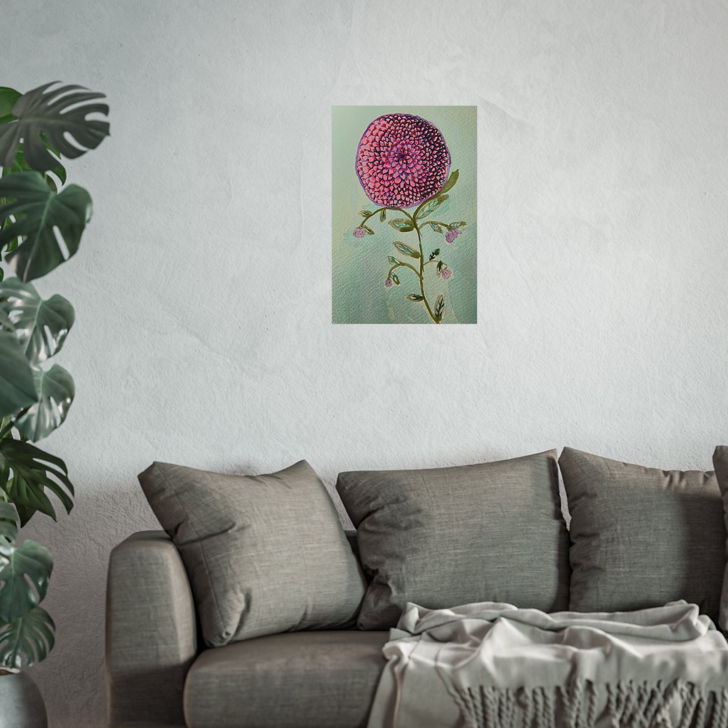 Pink Zinnia Giclée Fine Art Print