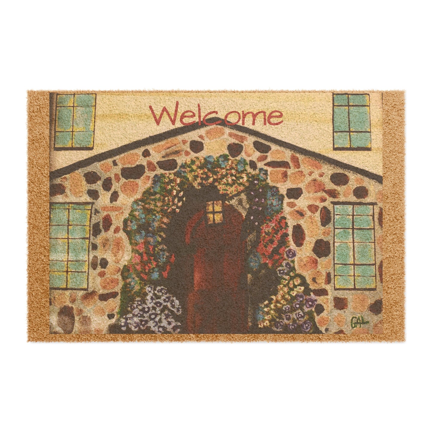 Floral  Greeting Doormat