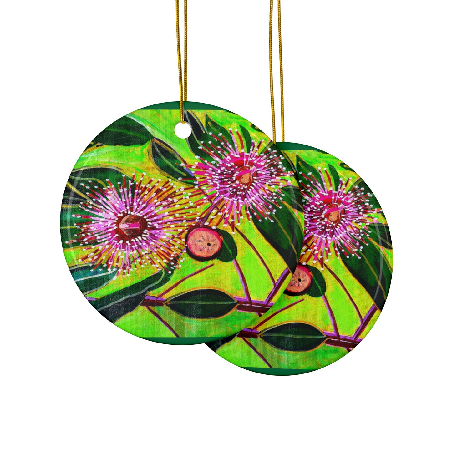 Flowering Gum Ceramic Ornaments, 2-Side Print