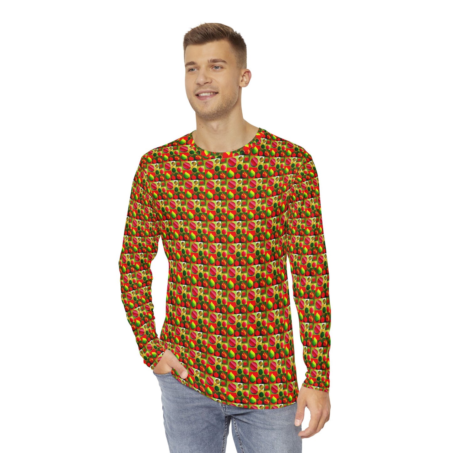 Christmas Ornament Men's Long Sleeve Shirt (AOP)