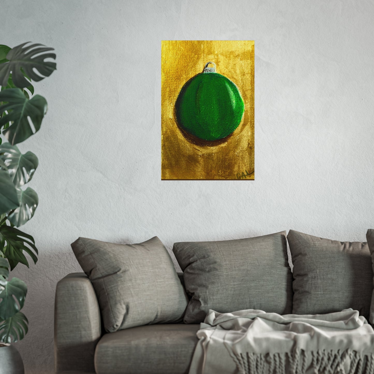 2023 Green Christmas Bulb Giclée Fine Art Print