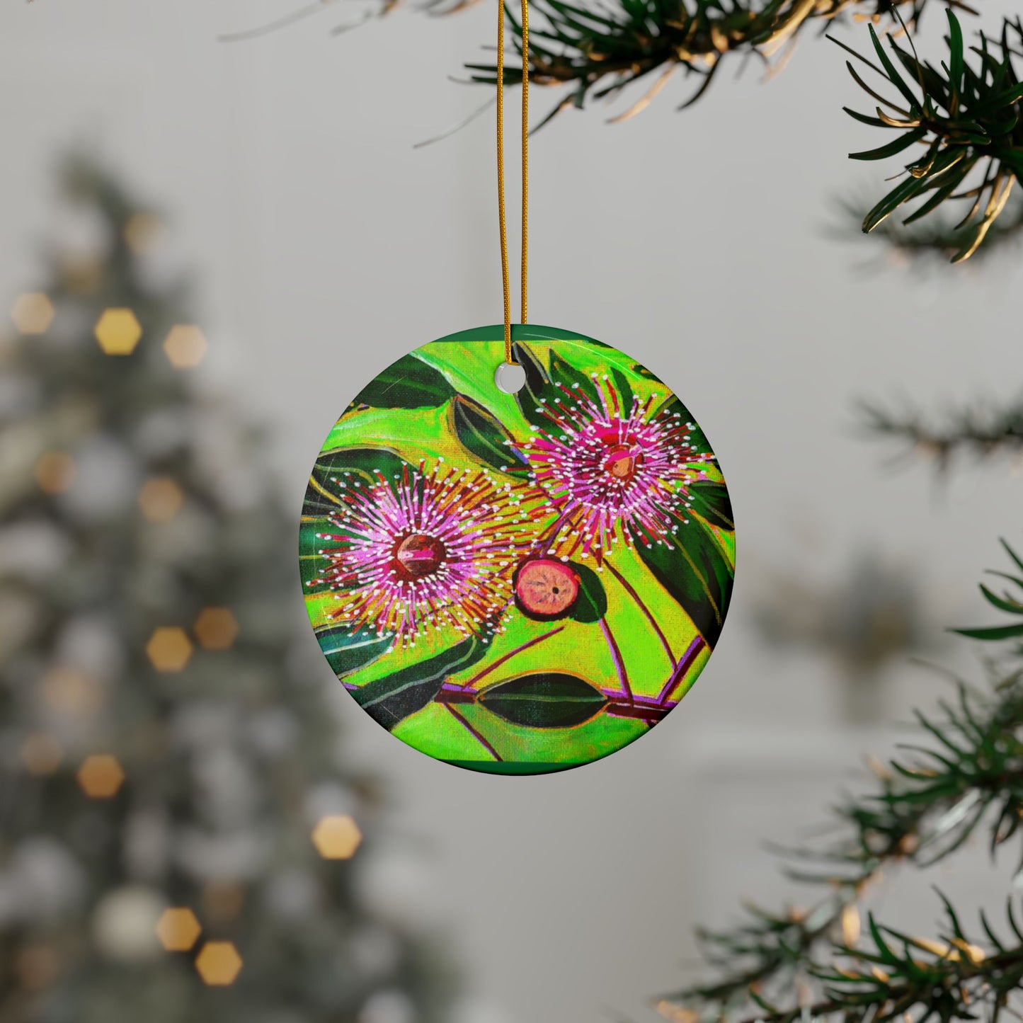 Flowering Gum Ceramic Ornaments, 2-Side Print