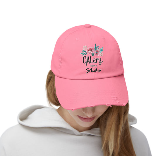 GALery Home Studio Logo Unisex Distressed Cap