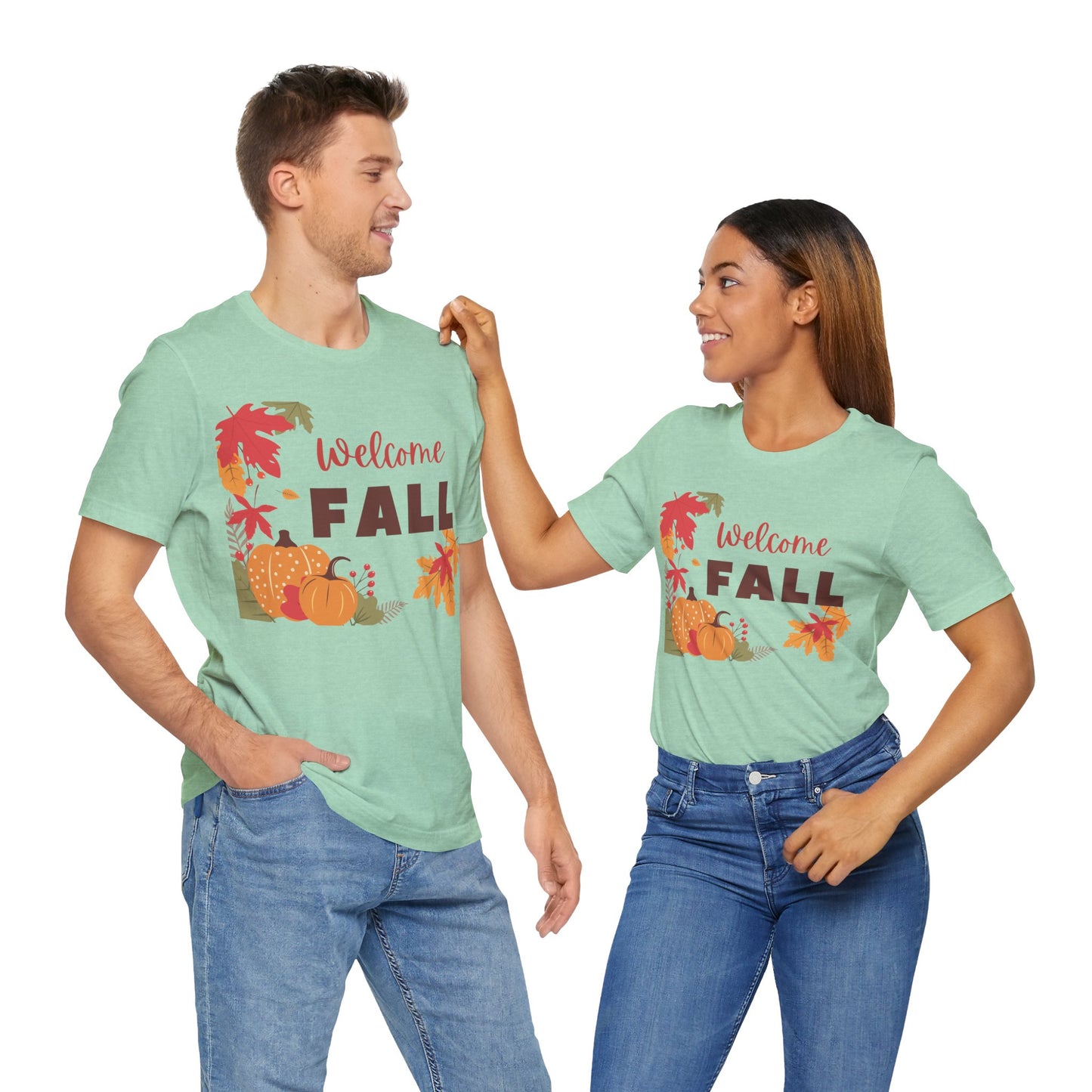 Unisex  Welcome Fall Jersey Short Sleeve Tee