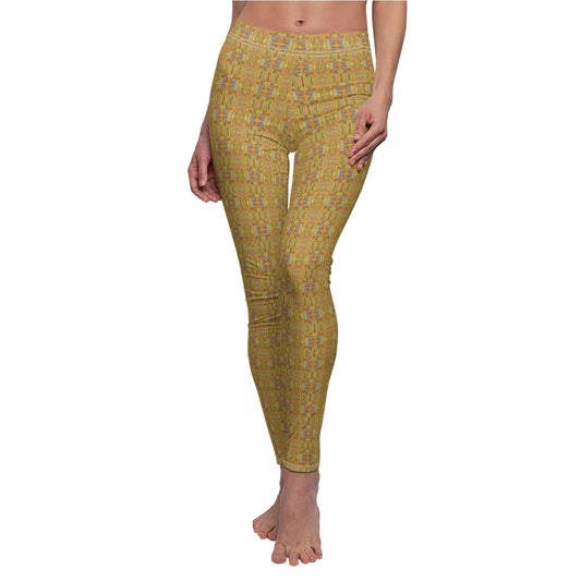 Inverted Floral Stem Pattern Women's Casual Leggings