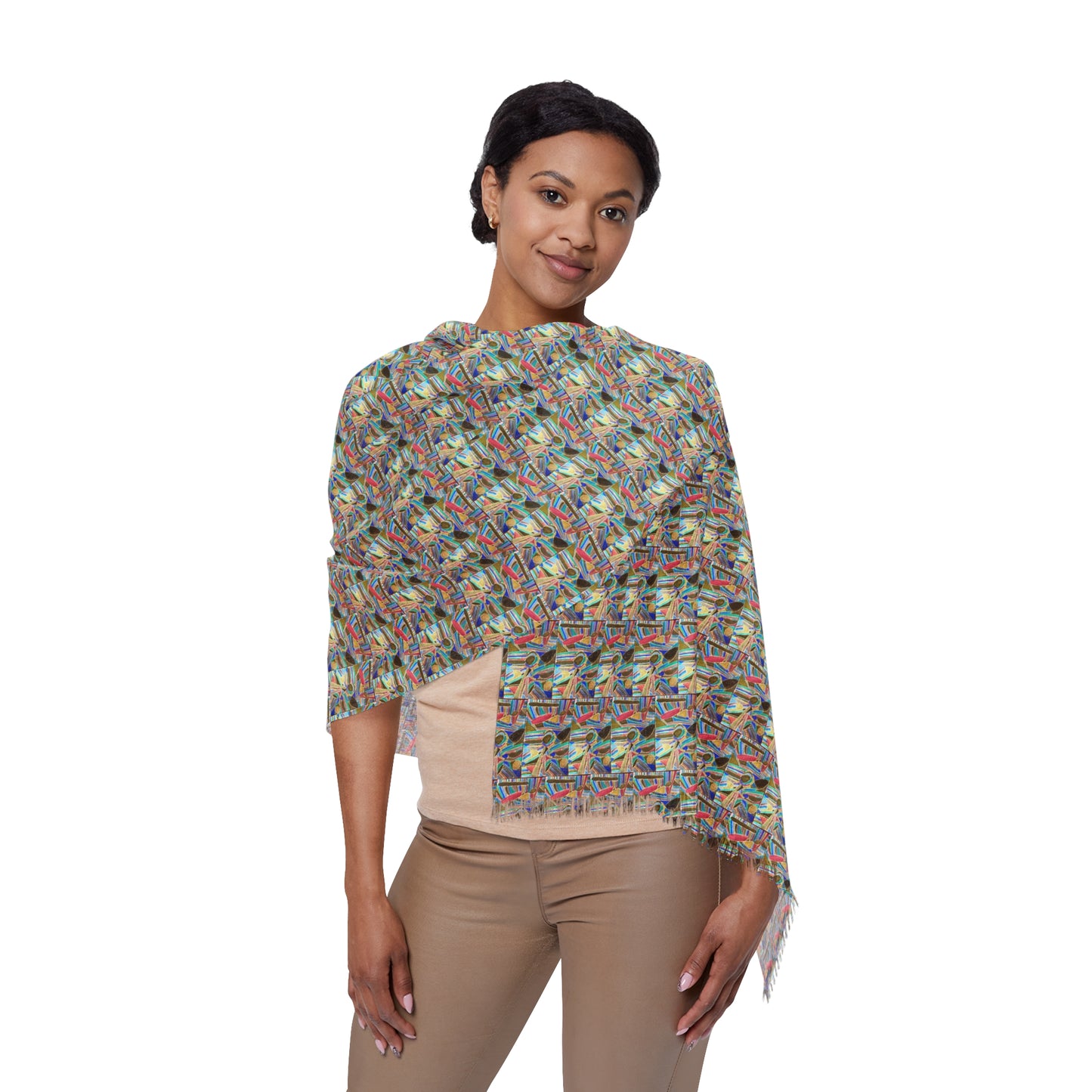 Blue Bayou Pattern Light Scarf