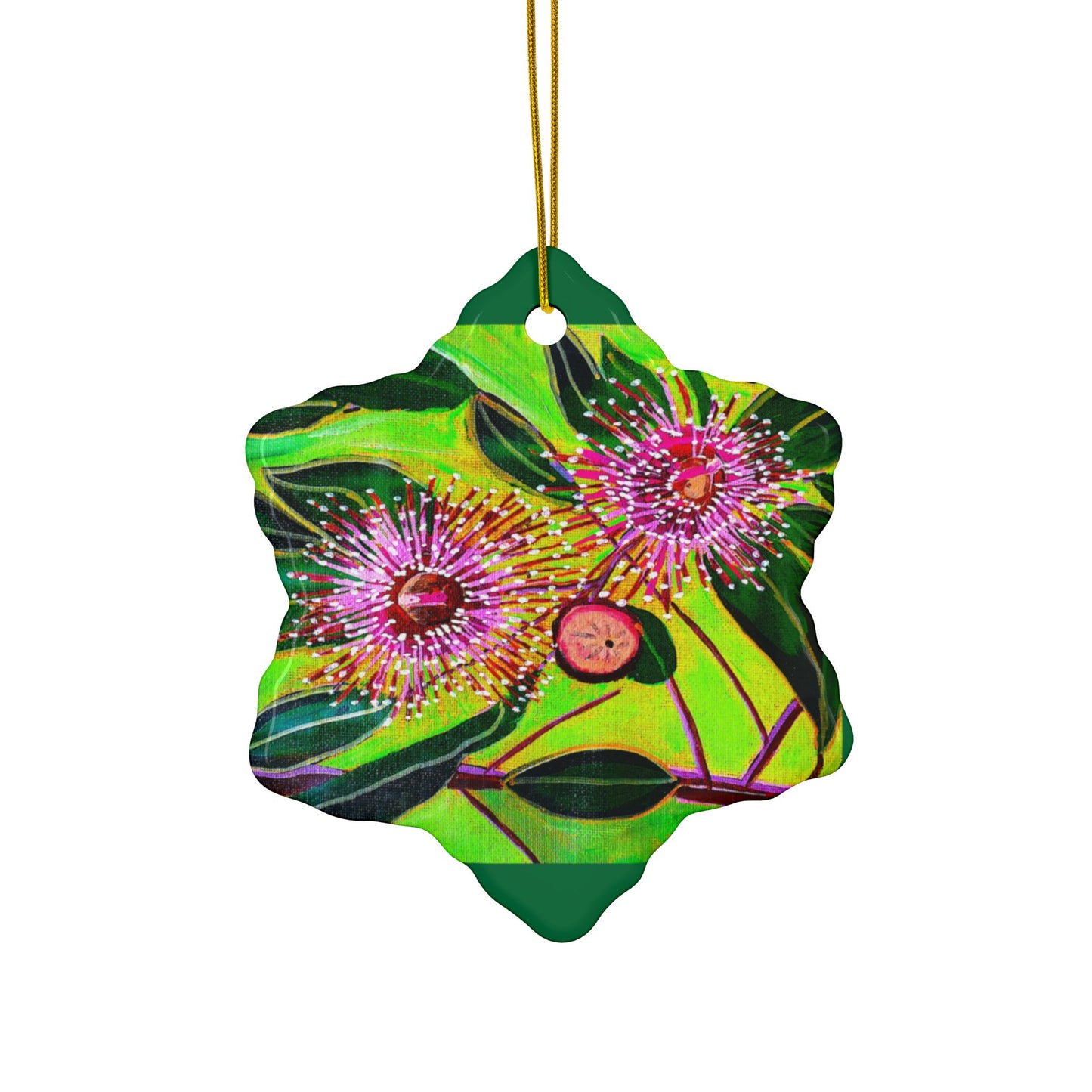 Flowering Gum Ceramic Ornaments, 2-Side Print