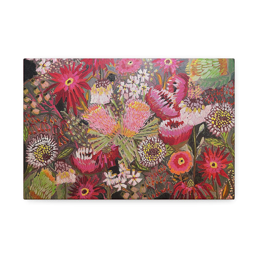 Floral Fireworks Print on Canvas by Artist Lisa Godin