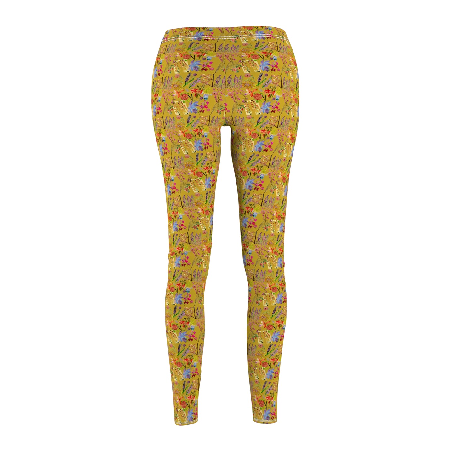 Floral Stem Pattern Women's Casual Leggings