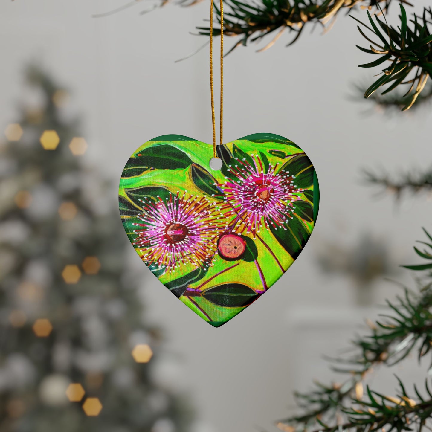 Flowering Gum Ceramic Ornaments, 2-Side Print