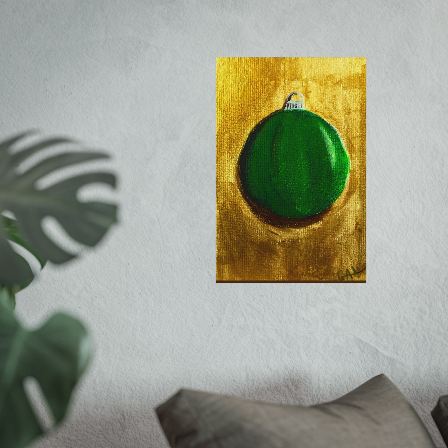 2023 Green Christmas Bulb Giclée Fine Art Print