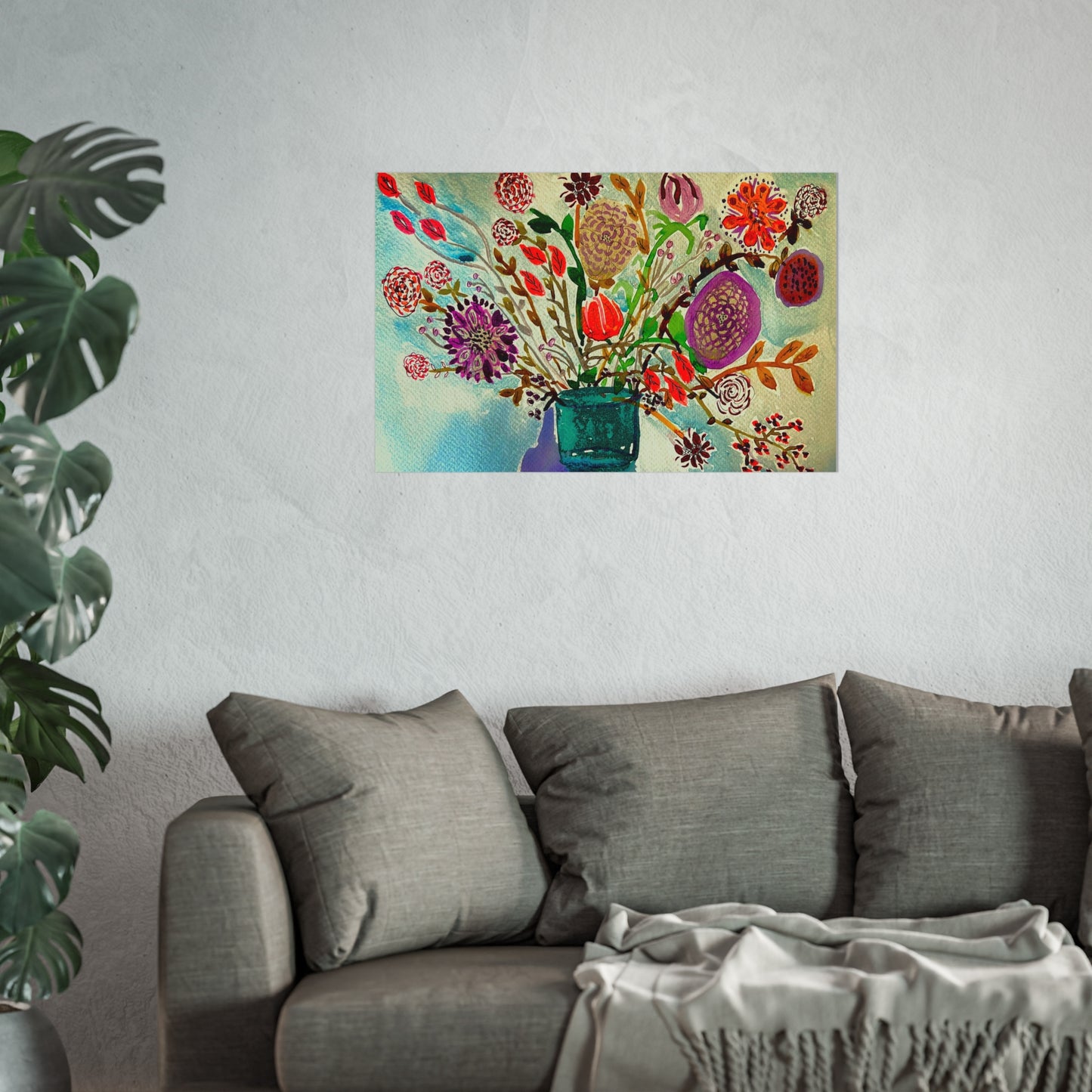 Big Bloom Bouquet Abstract Giclée Fine Art Print