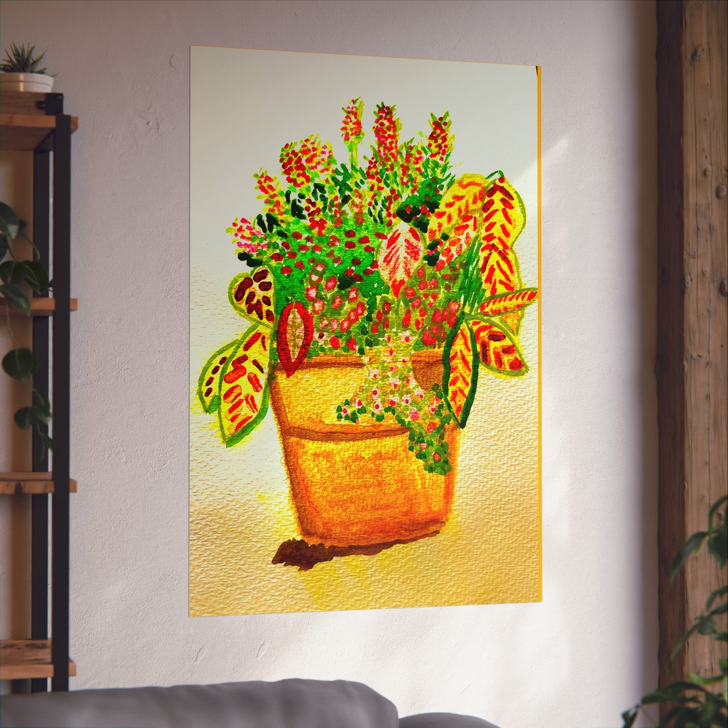 Patio Pot Watercolor 2 Giclée Fine Art Print