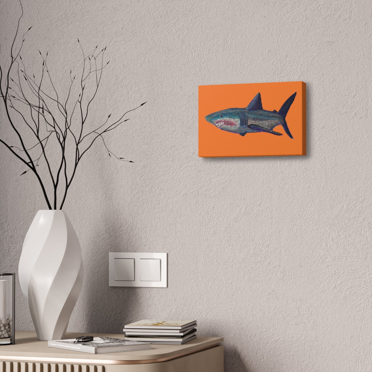 Shark Tank Print on Canvas by Artist Lisa Godin