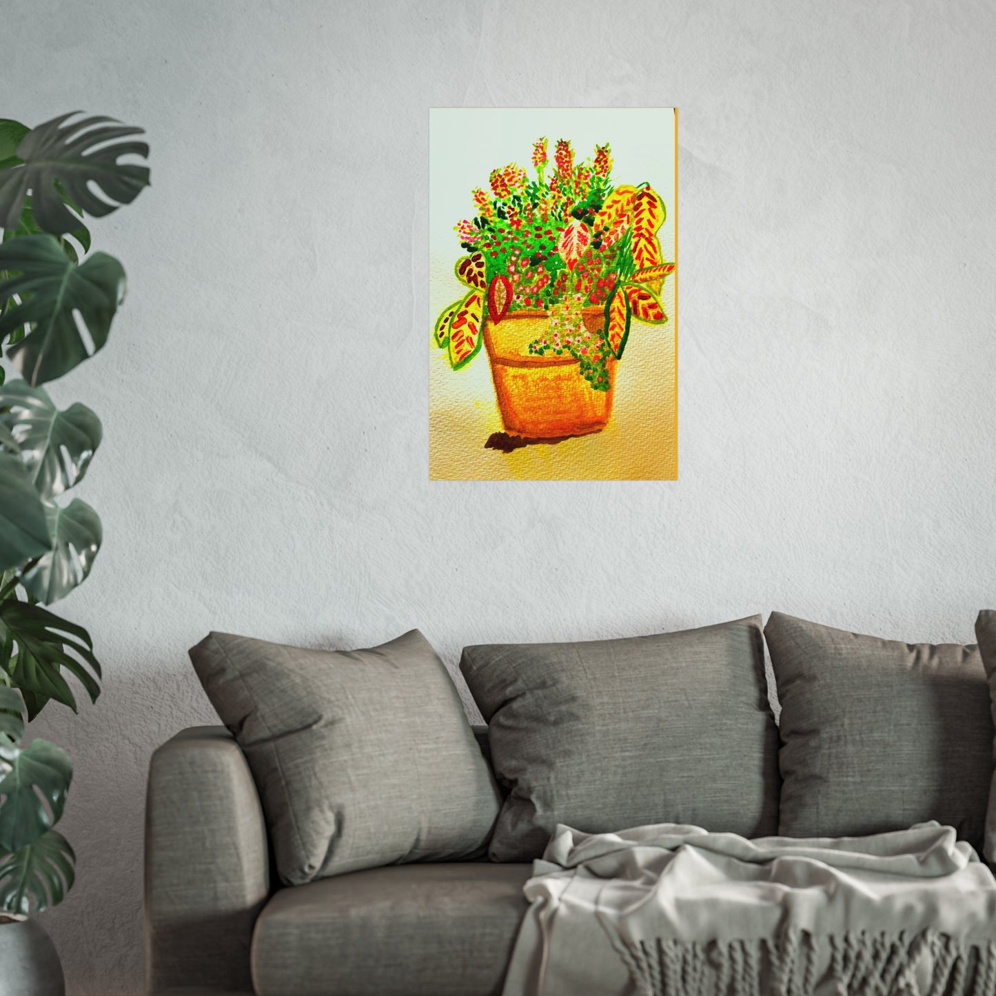 Patio Pot Watercolor 2 Giclée Fine Art Print