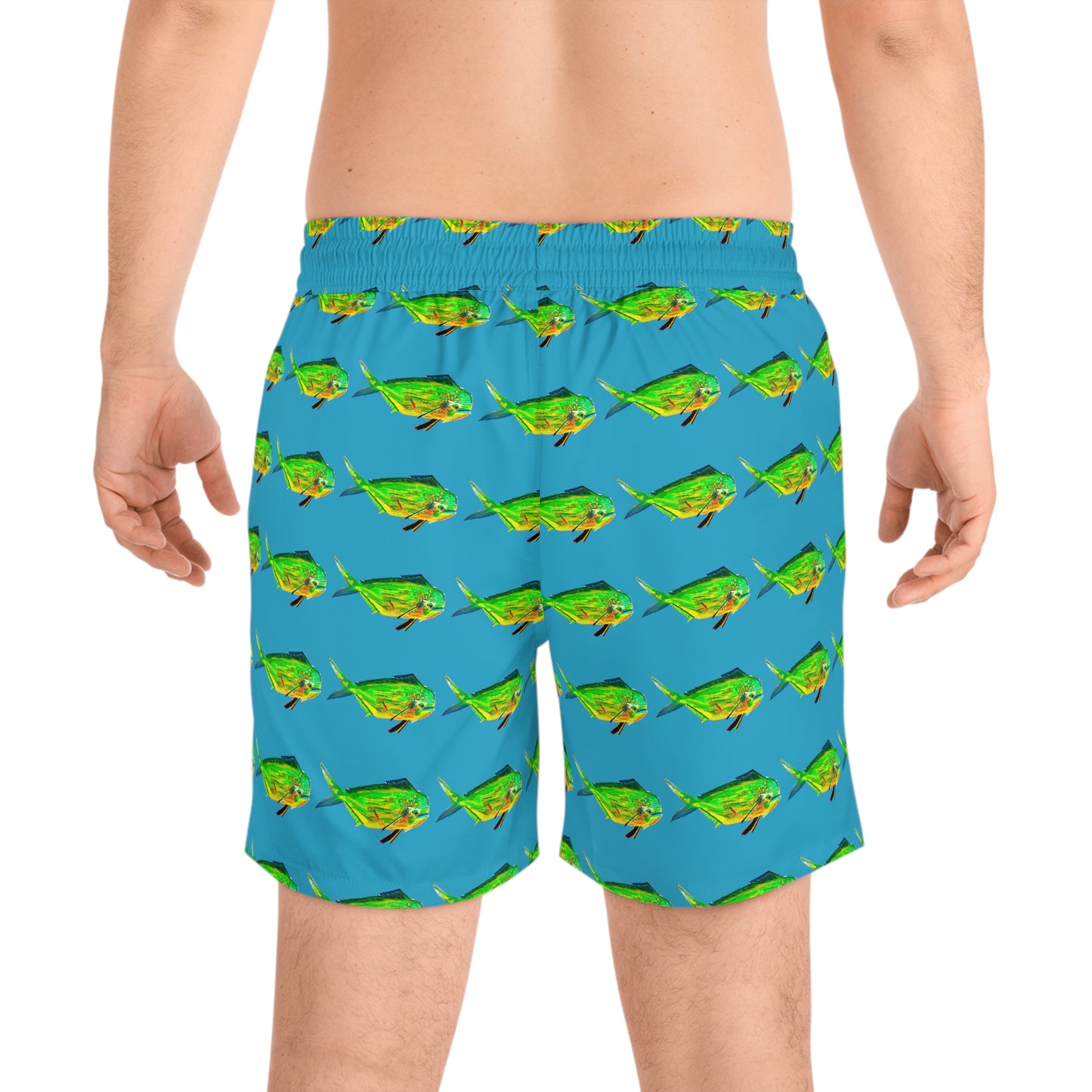 Mahi Mahi Men's Mid-Length Swim Shorts (AOP)