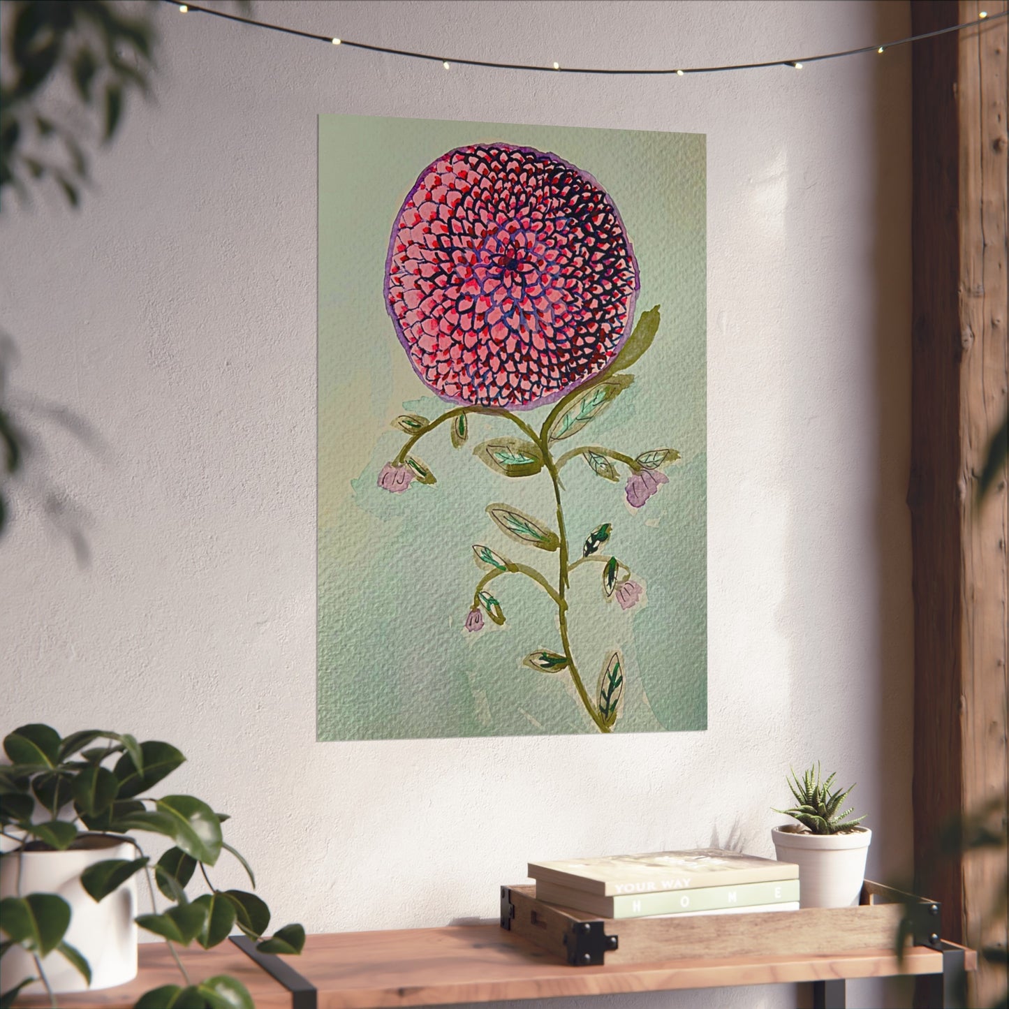 Pink Zinnia Giclée Fine Art Print