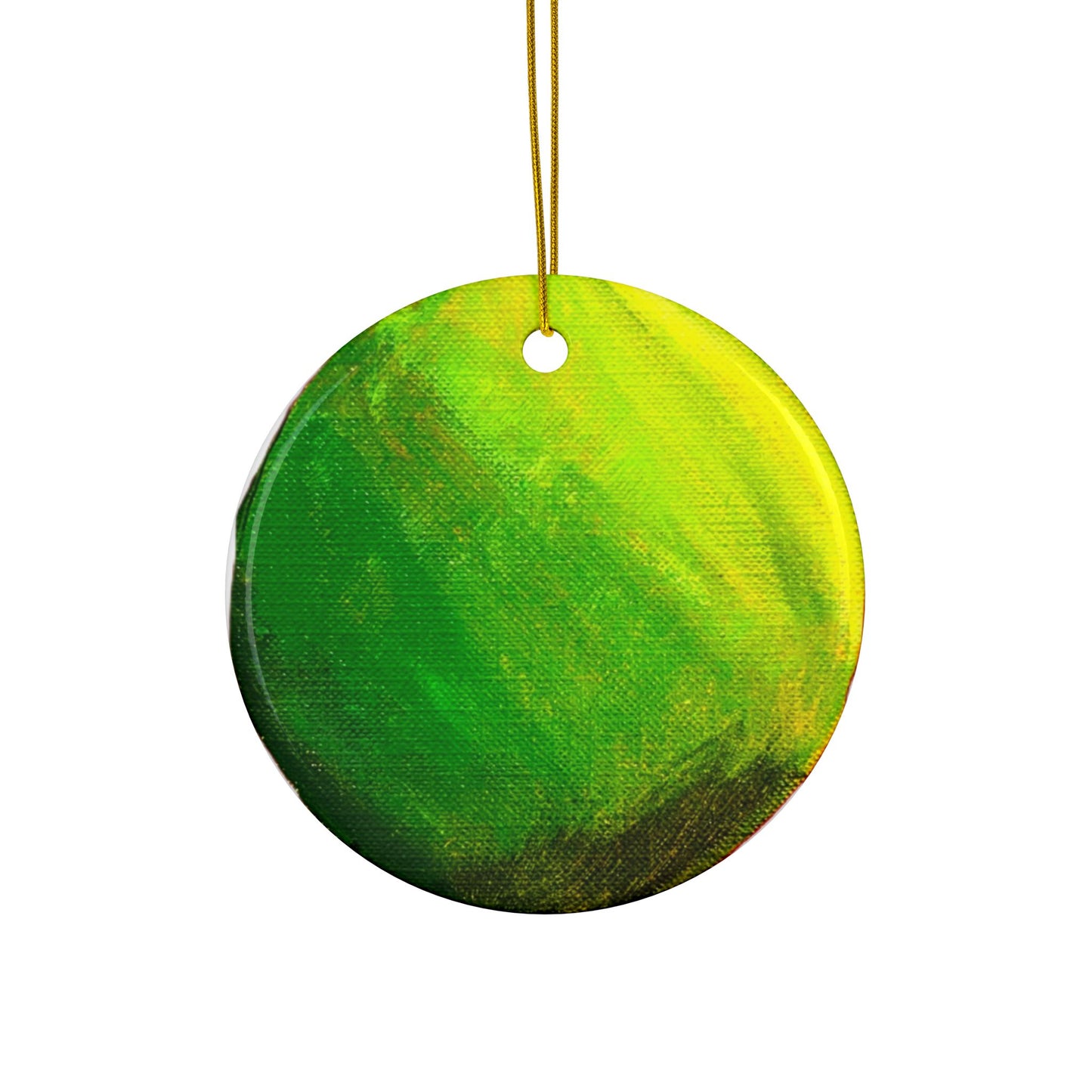 Green Ombre Ceramic Ornament