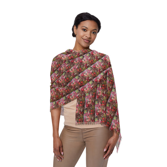 Floral Fireworks Pattern Light Scarf