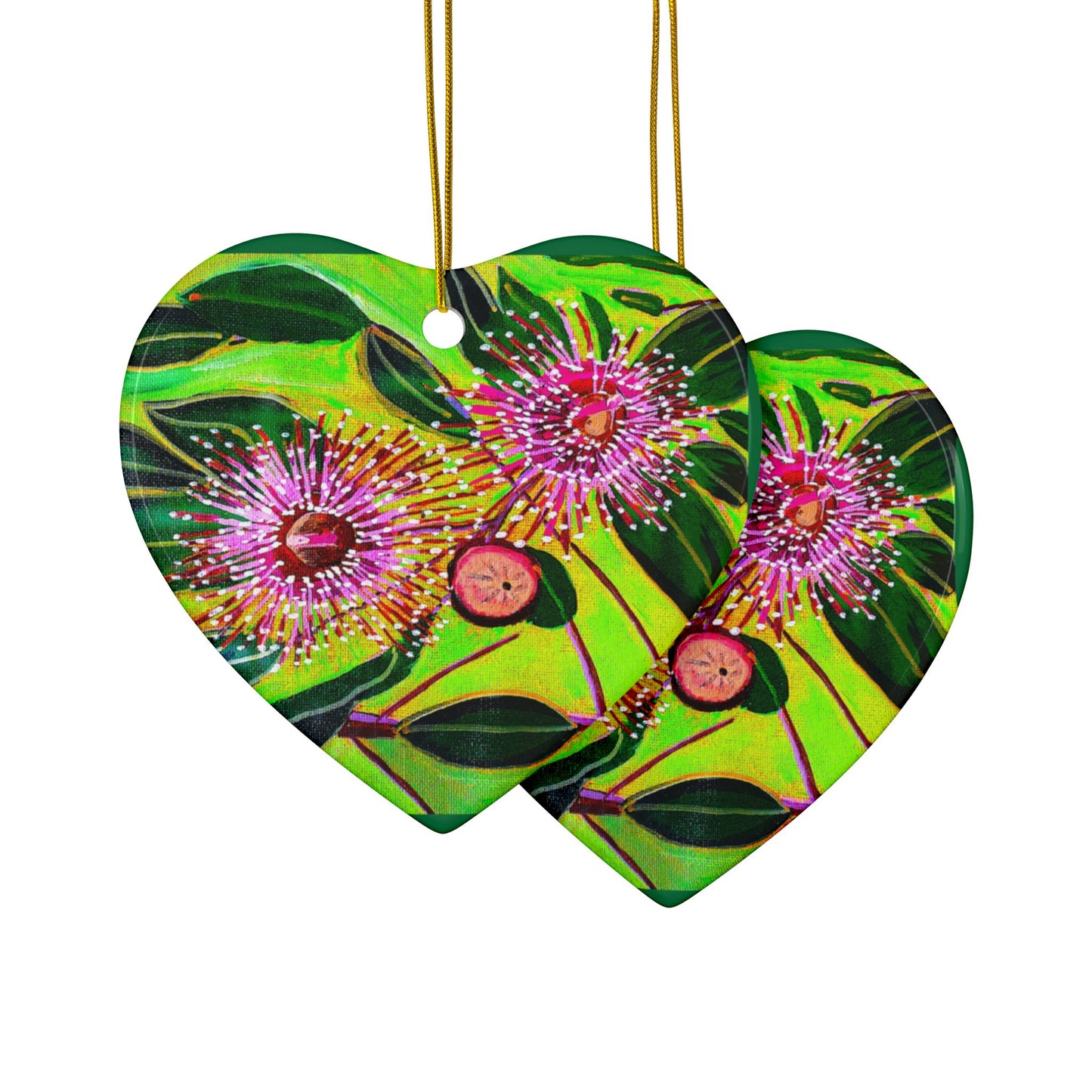 Flowering Gum Ceramic Ornaments, 2-Side Print