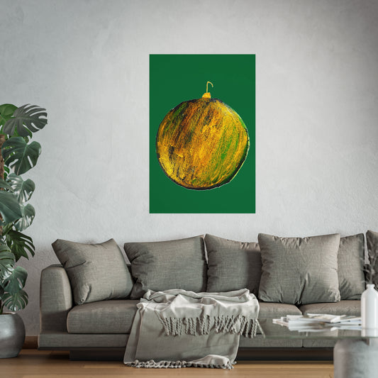 2023 Gold Christmas Ornament Giclée Fine Art Print