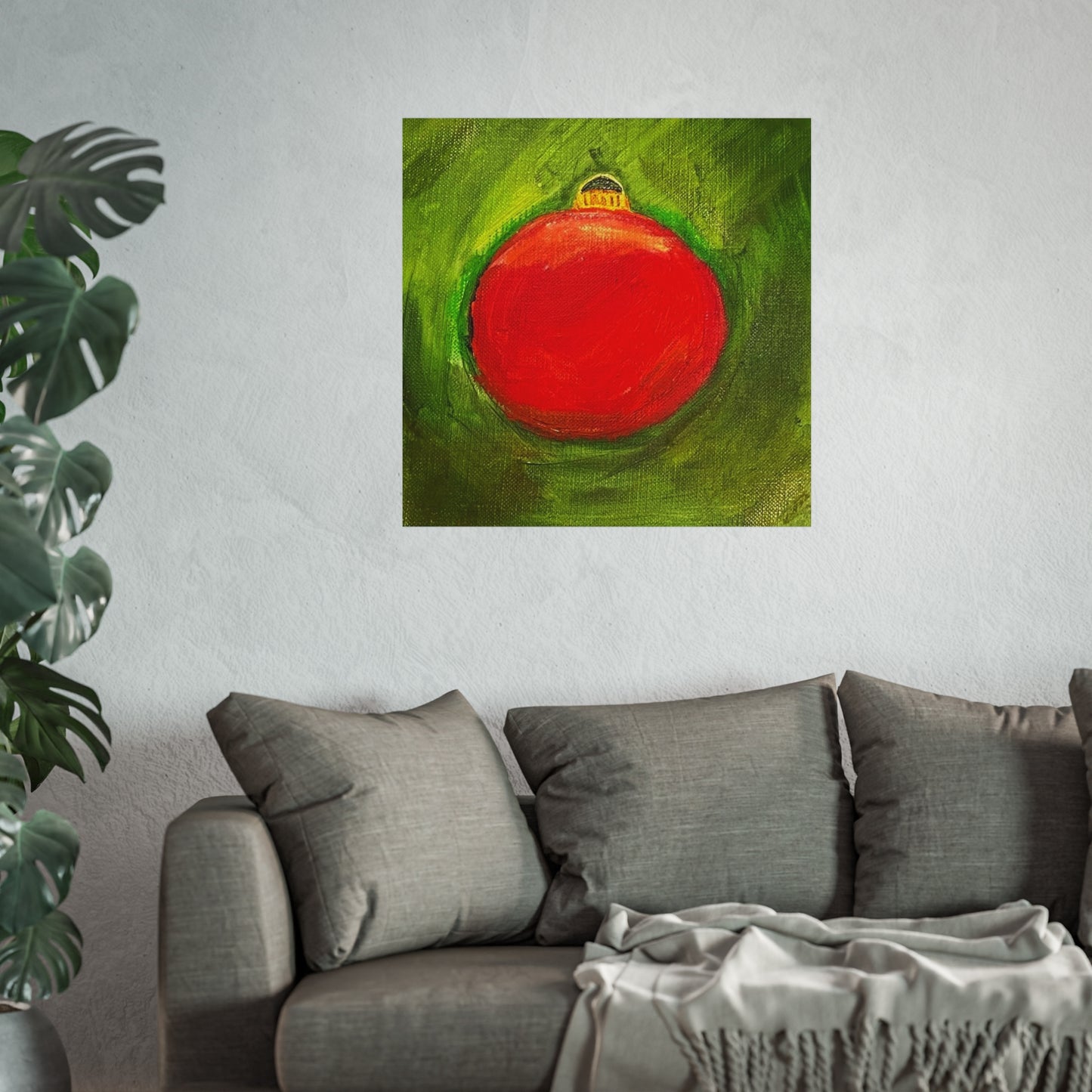 2023 Red Christmas Bulb Giclée Fine Art Print