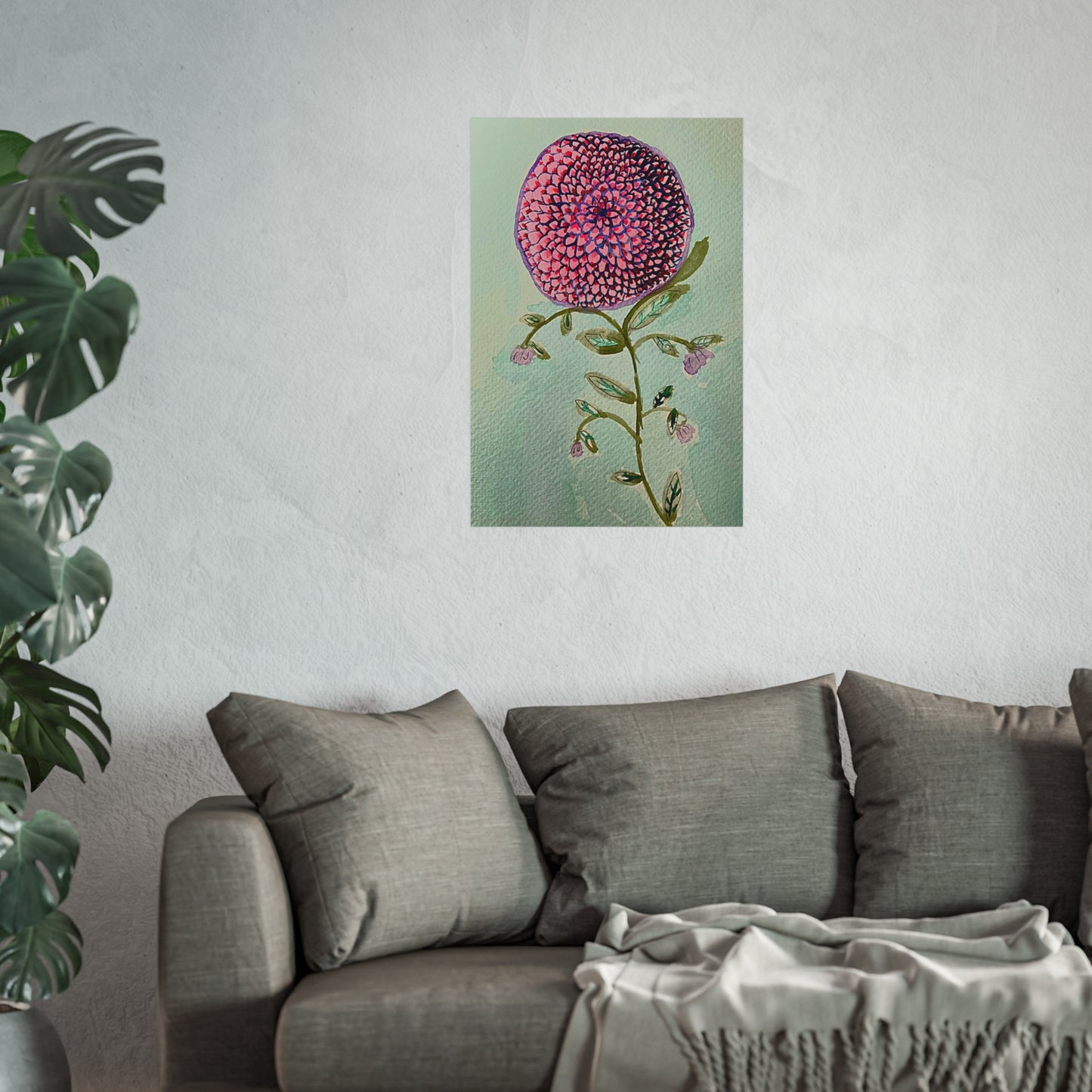 Pink Zinnia Giclée Fine Art Print