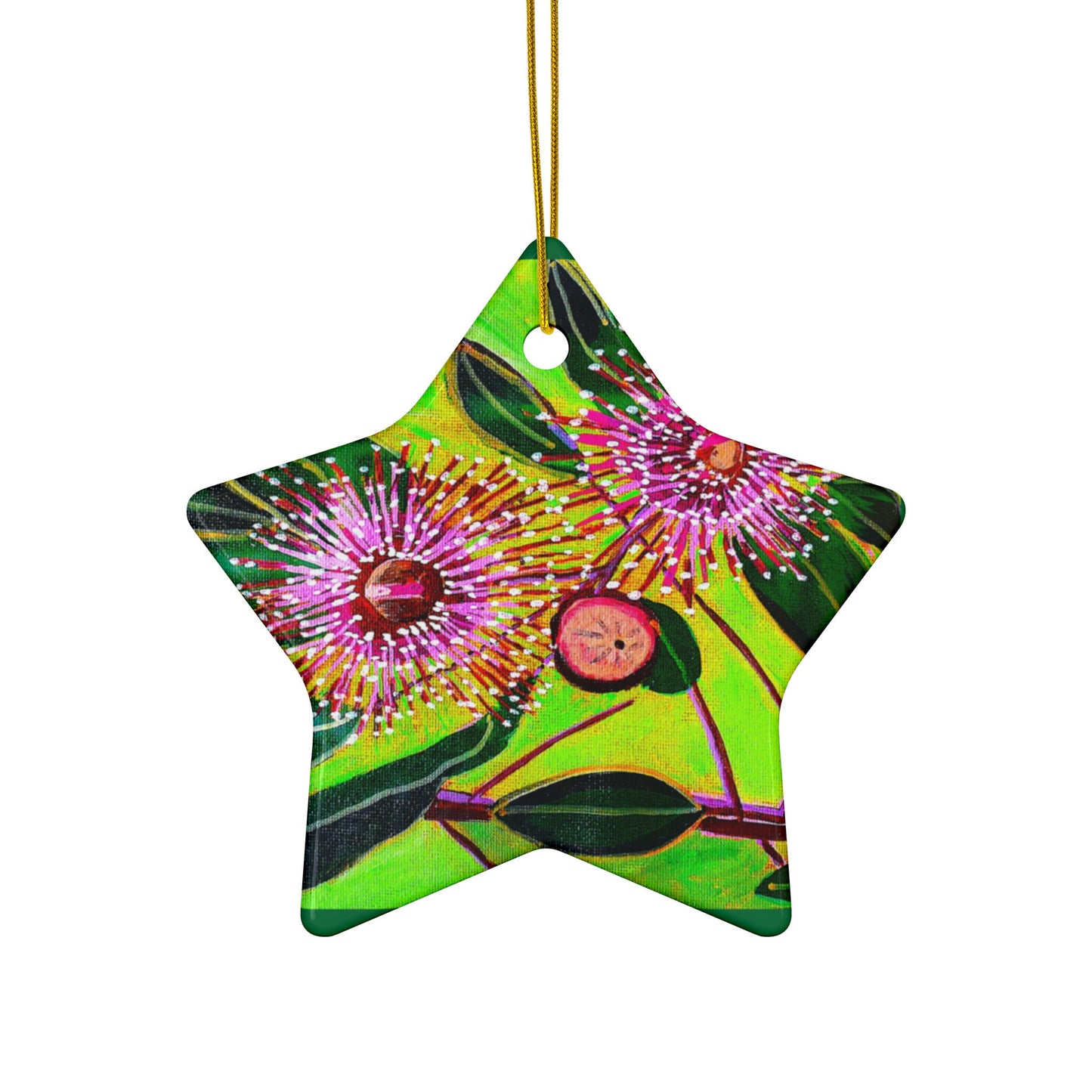 Flowering Gum Ceramic Ornaments, 2-Side Print