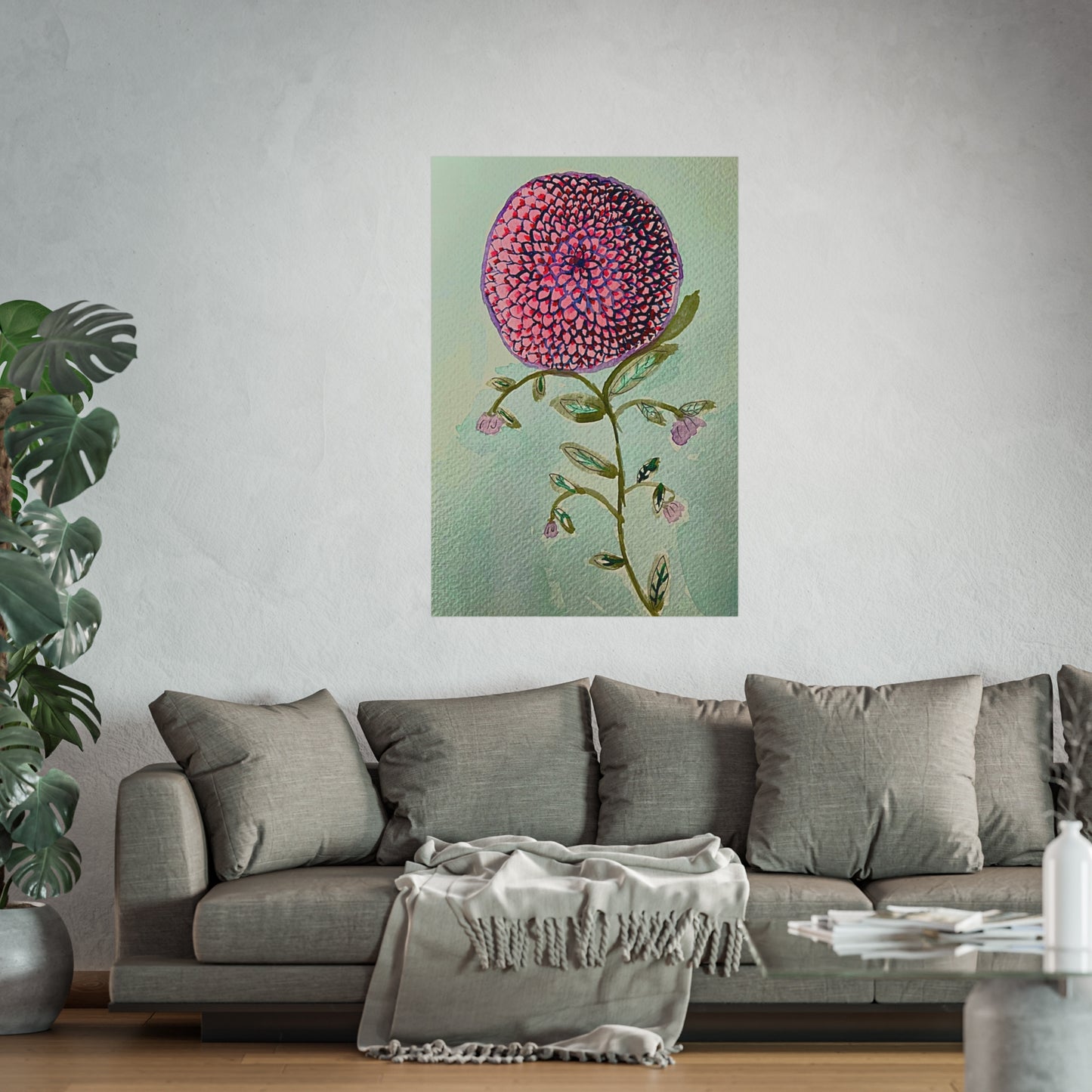 Pink Zinnia Giclée Fine Art Print