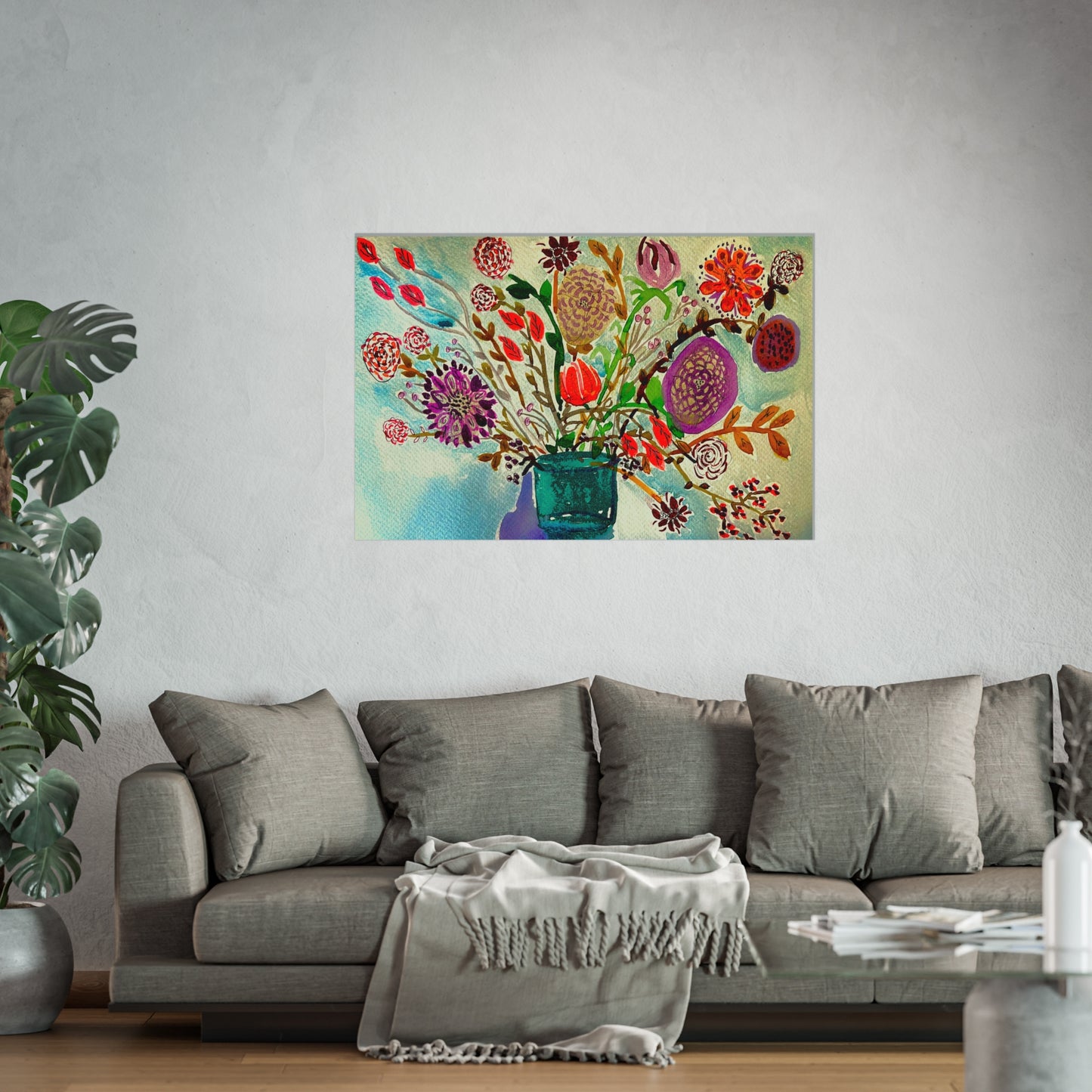 Big Bloom Bouquet Abstract Giclée Fine Art Print