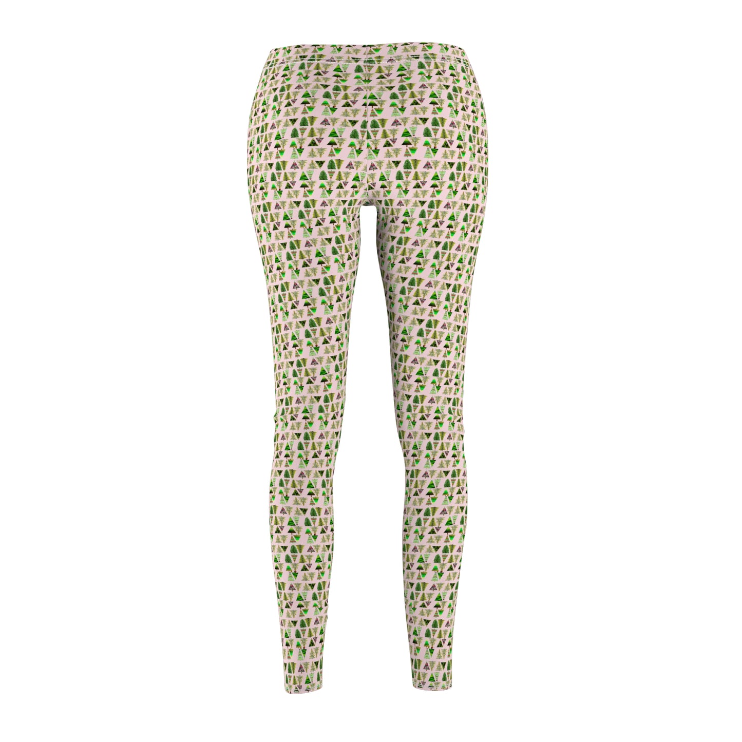 Christmas Tree Pink Pattern Women's Casual Leggings