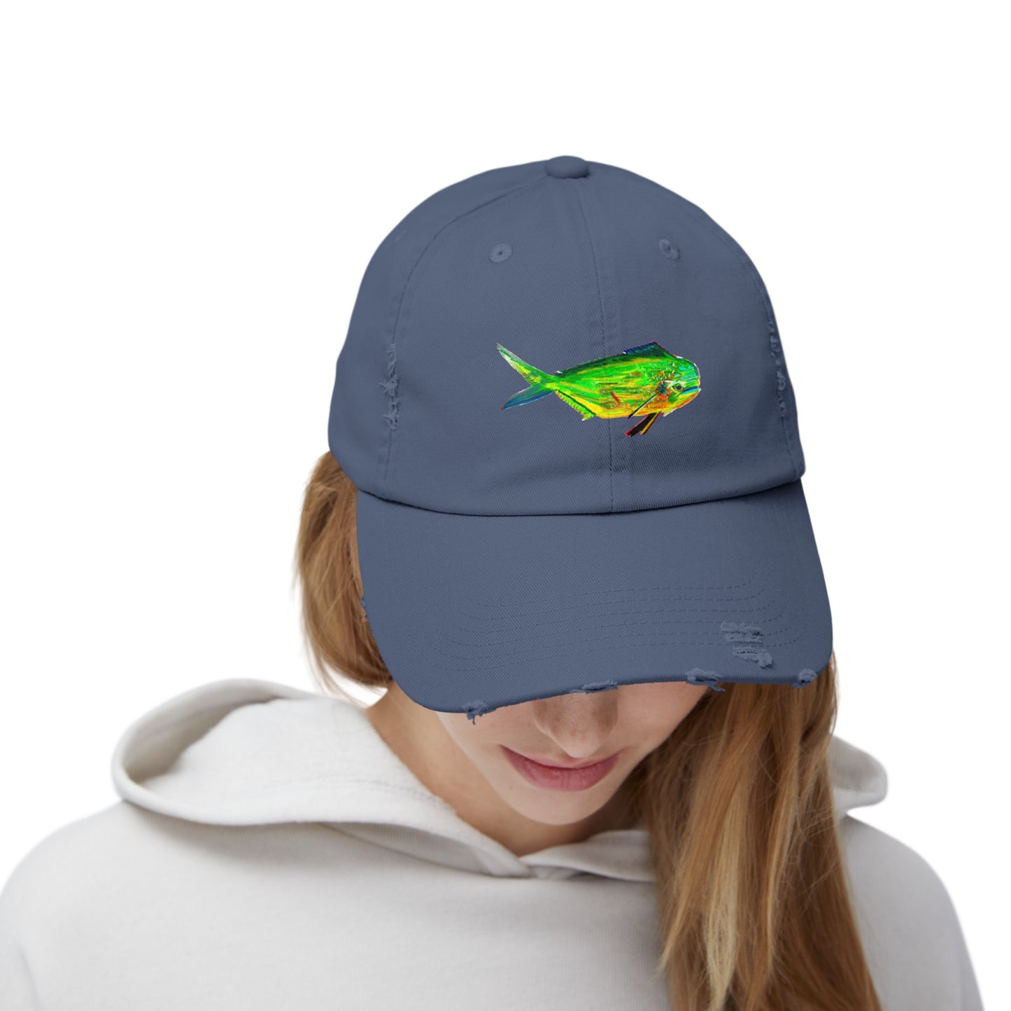 Mahi Mahi Unisex Distressed Cap