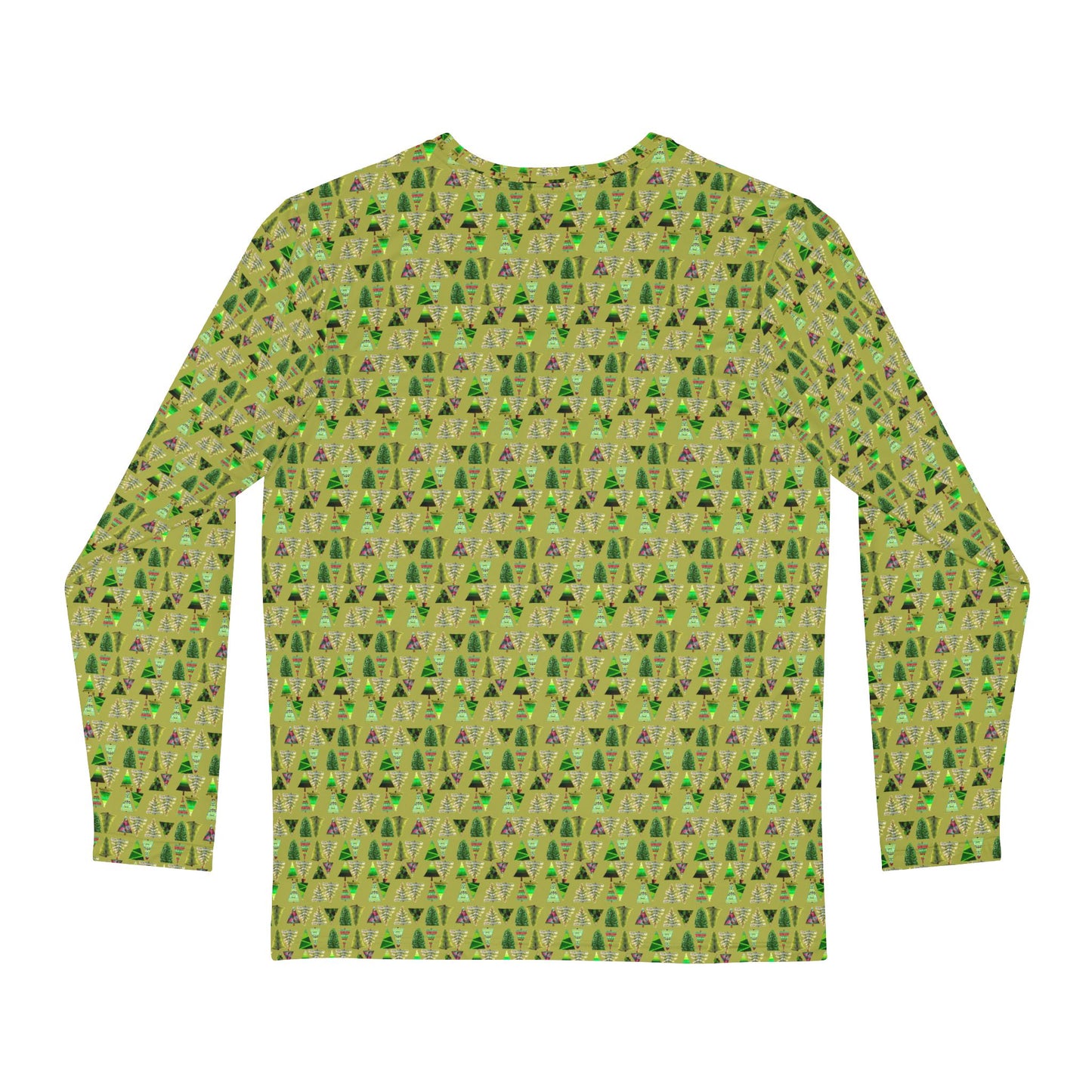 Chartruese Christmas Tree Men's Long Sleeve Shirt (AOP)