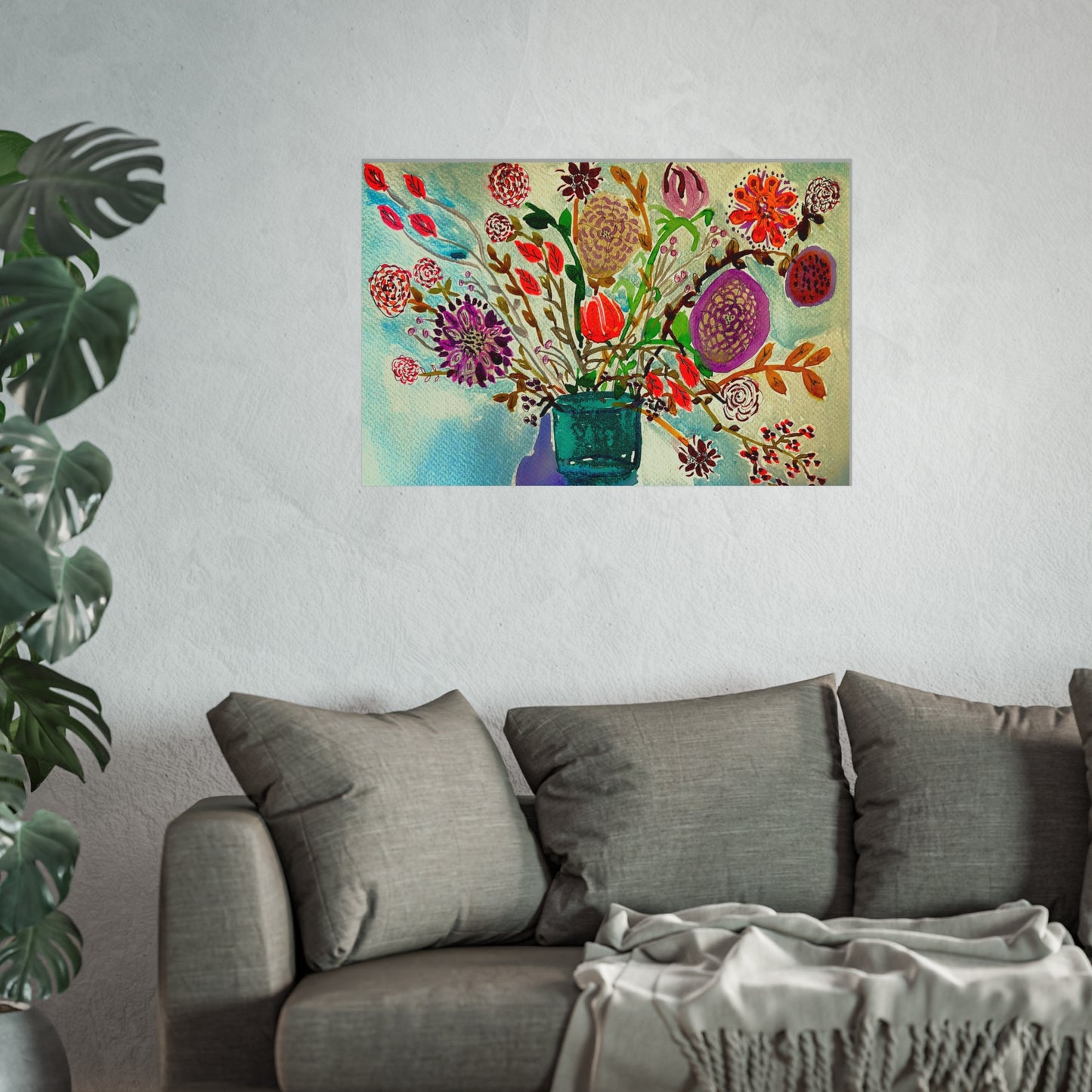 Big Bloom Bouquet Abstract Giclée Fine Art Print