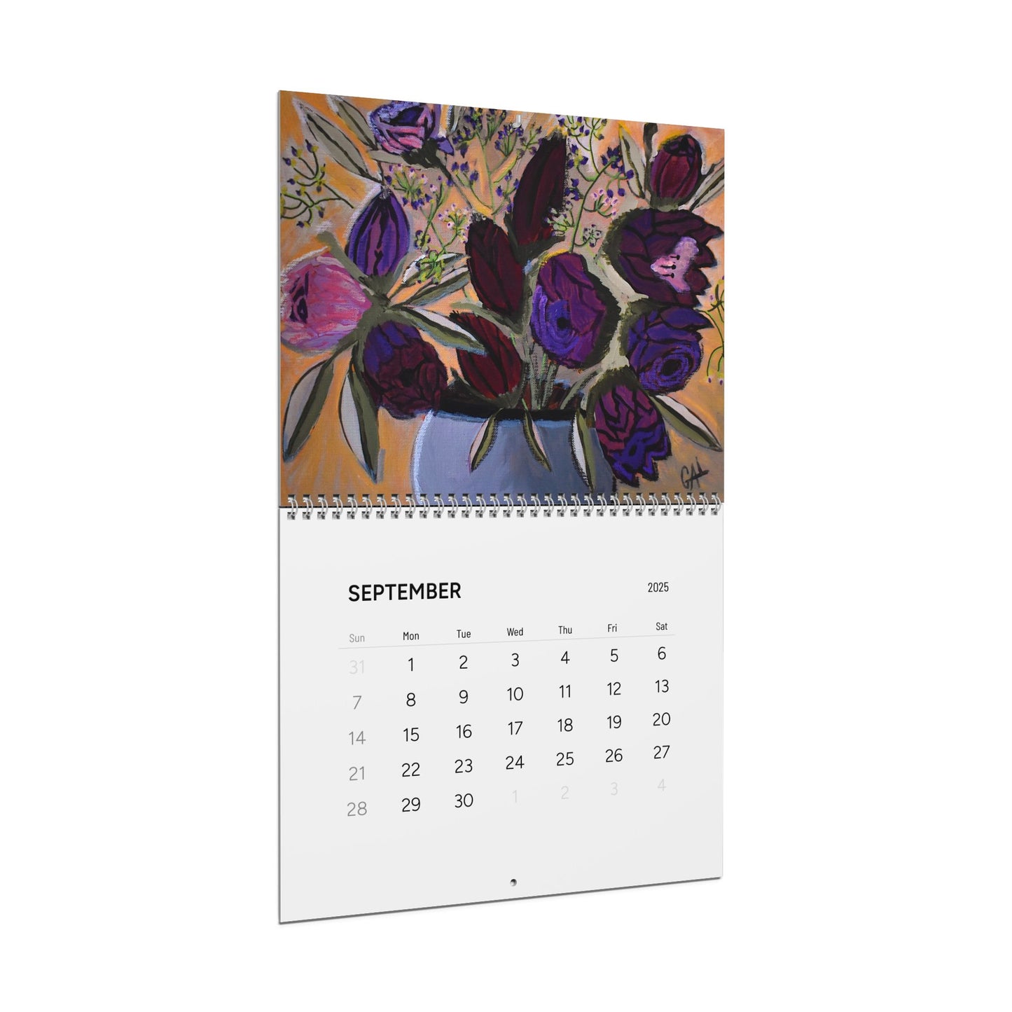 Original Mixed Media Paintings by Artist Lisa Godin Wall Calendars (2025)