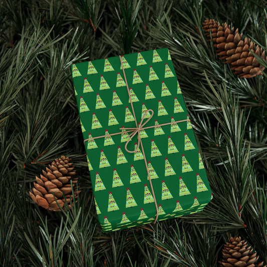 Folkart Christmas Tree Wrapping Papers (Green)