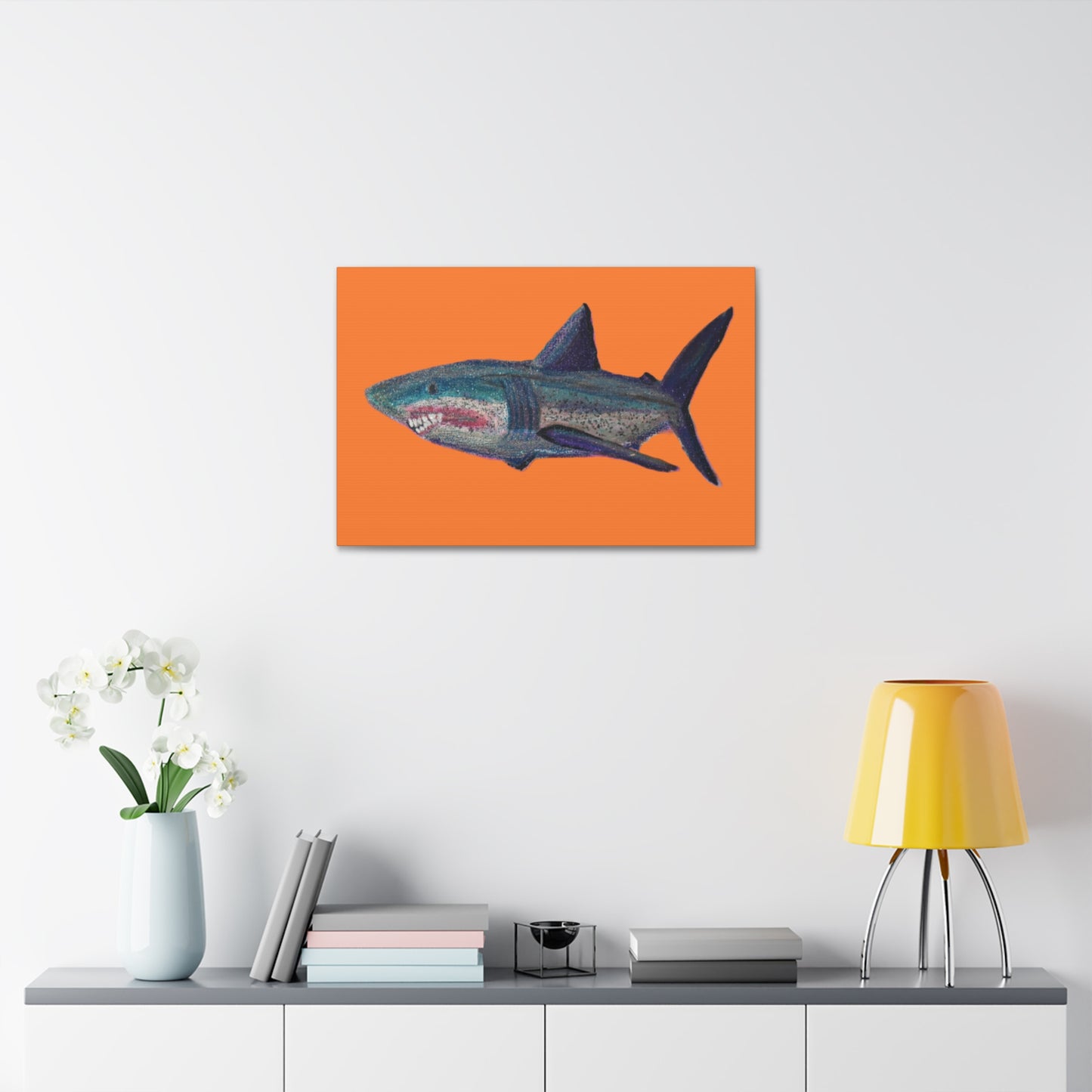 Shark Tank Print on Canvas by Artist Lisa Godin