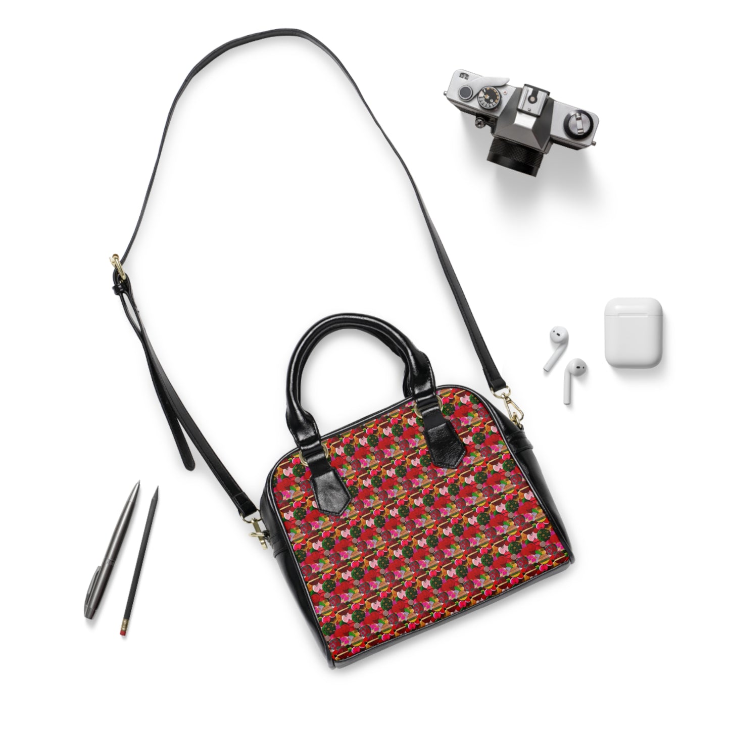 Collected Ornaments Shoulder Handbag