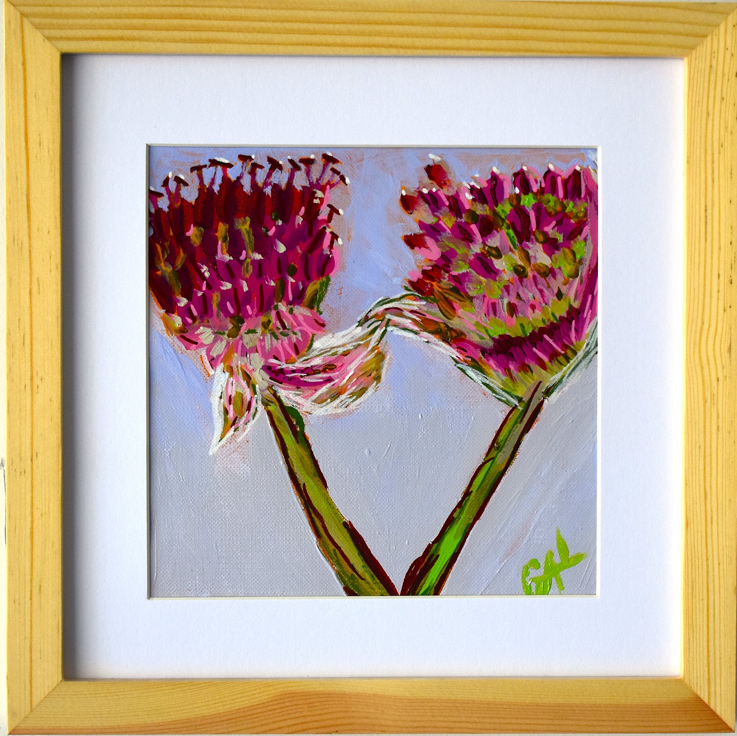 Allium - Original Acrylic Painting by Lisa Godin