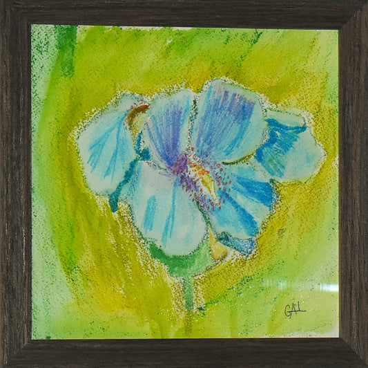 Blue Peony Floral an Original Painting by Lisa Godin