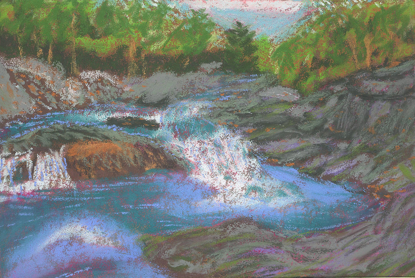 Bubbling Stream an Original Painting by Lisa Godin