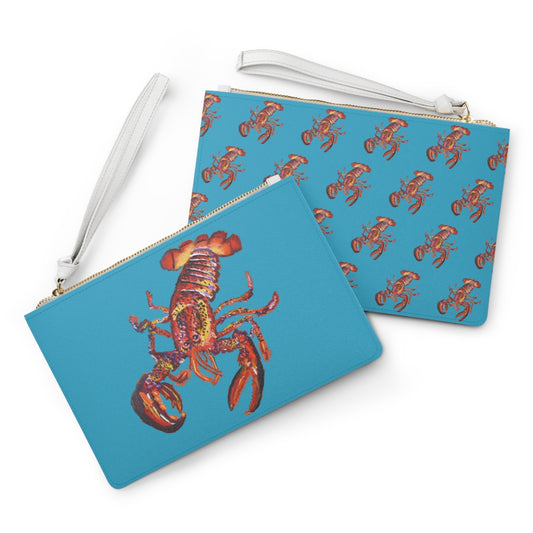 Colorful Lobster Wristlet Turquoise